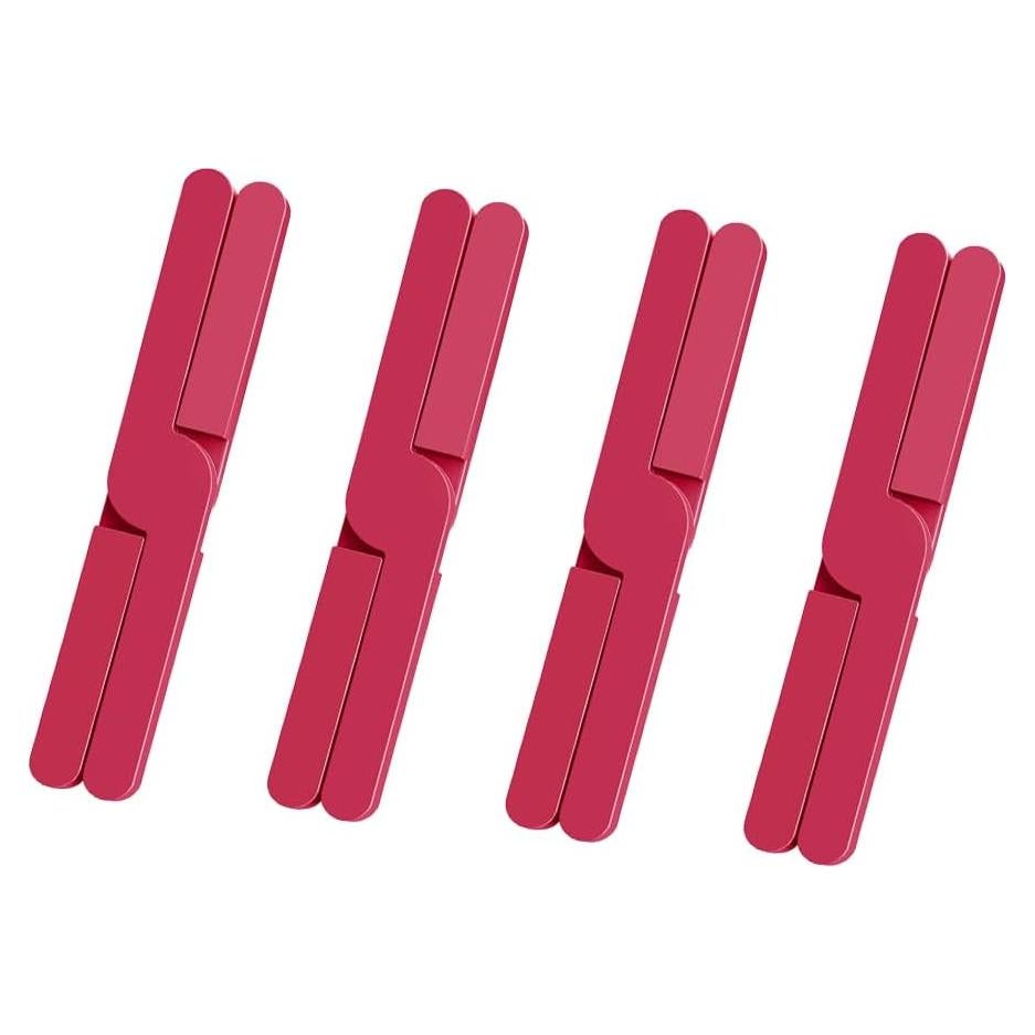 Trivetes de Silicona Plegables Genérico 4 PCS Rojo Burdeos