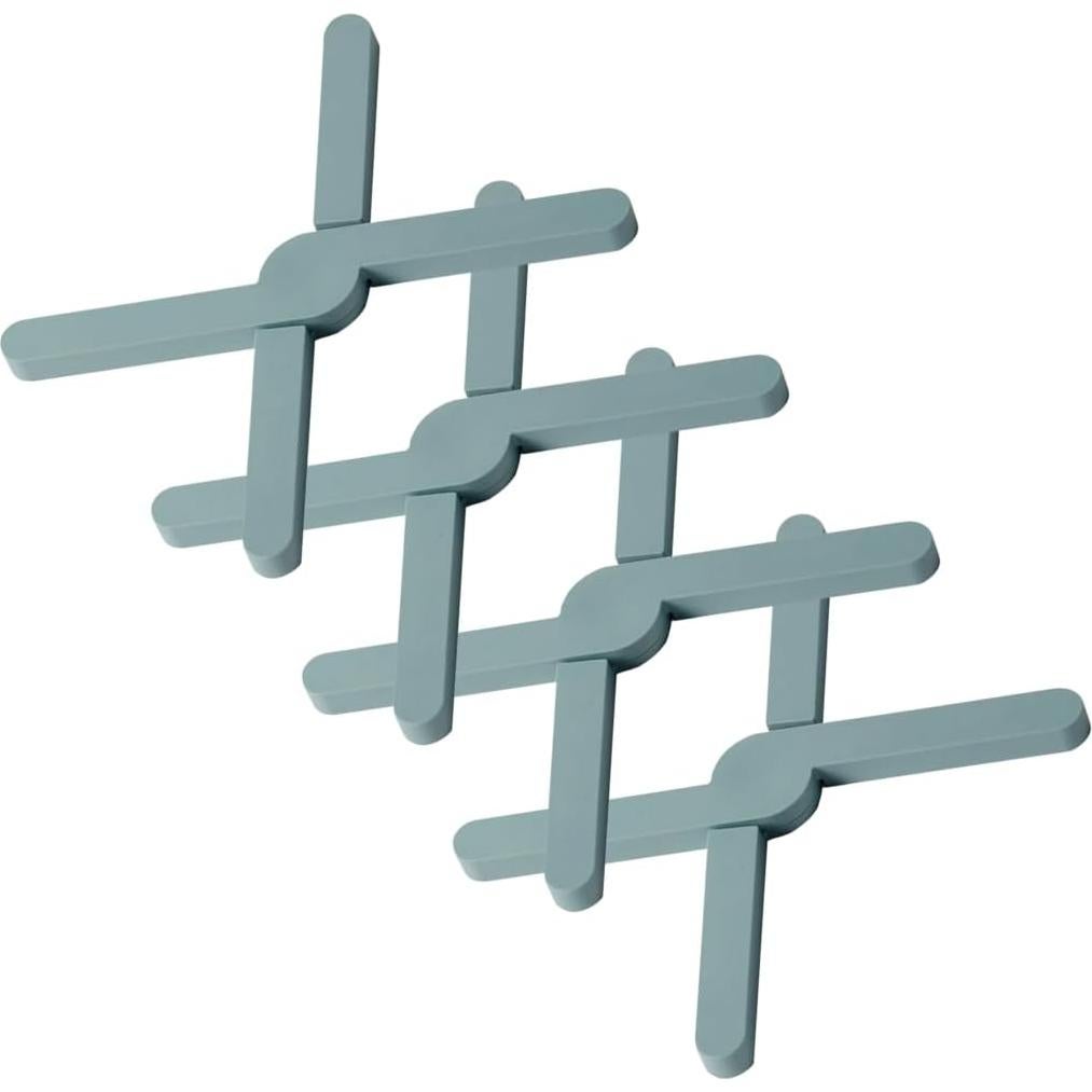 Trivetes de Silicona Plegables Genérico 4 PCS Rojo Burdeos