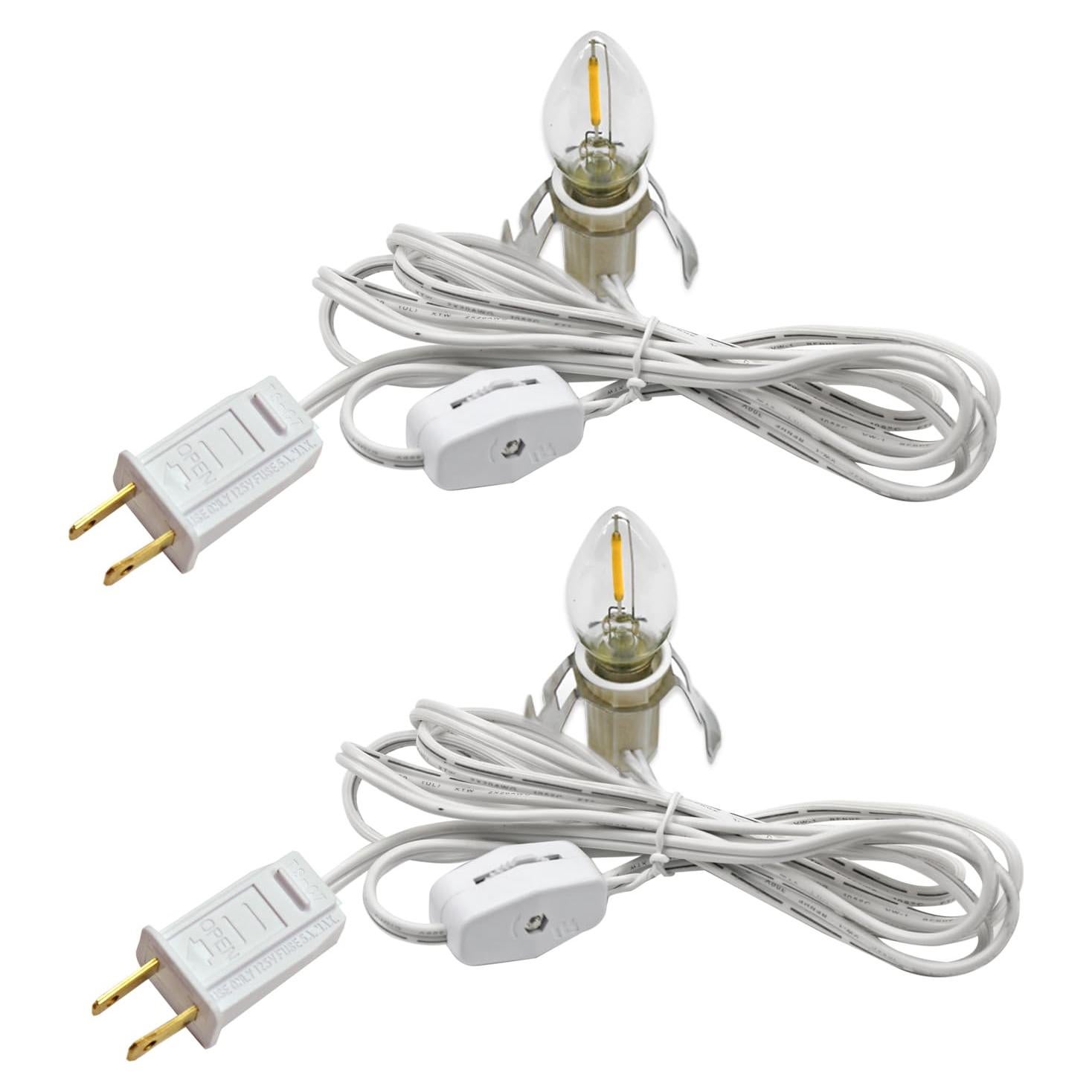 Juego de 2 Cuerdas LED 6 Pies MX232 con Bombillas E12