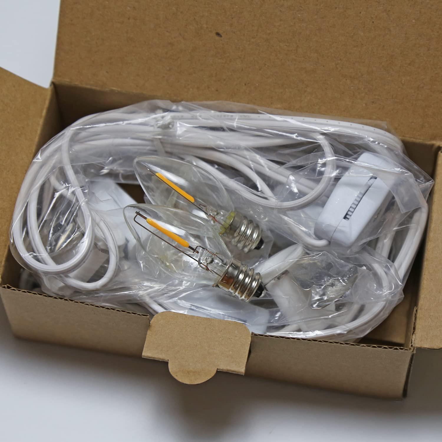 Juego de 2 Cuerdas LED 6 Pies MX232 con Bombillas E12