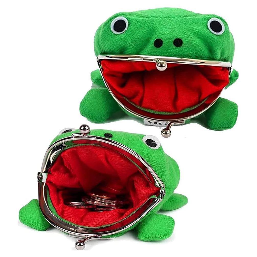 Cartera de Rana Anime Bestmaple - Monedero Suave 10.4cm