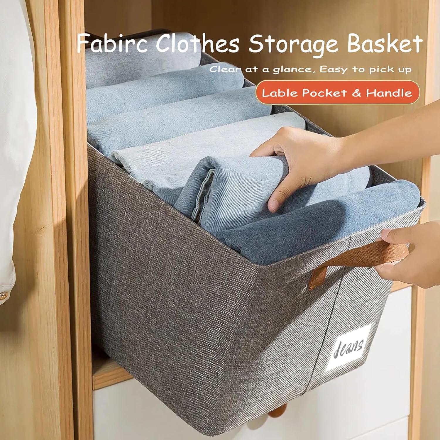 Organizador de Ropa AARAINBOW 4 Pcs Tela y Acero 23L