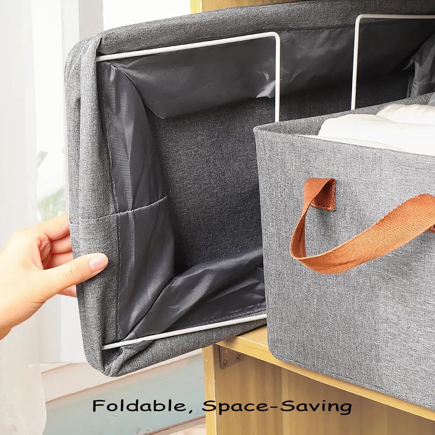 Organizador de Ropa AARAINBOW 4 Pcs Tela y Acero 23L