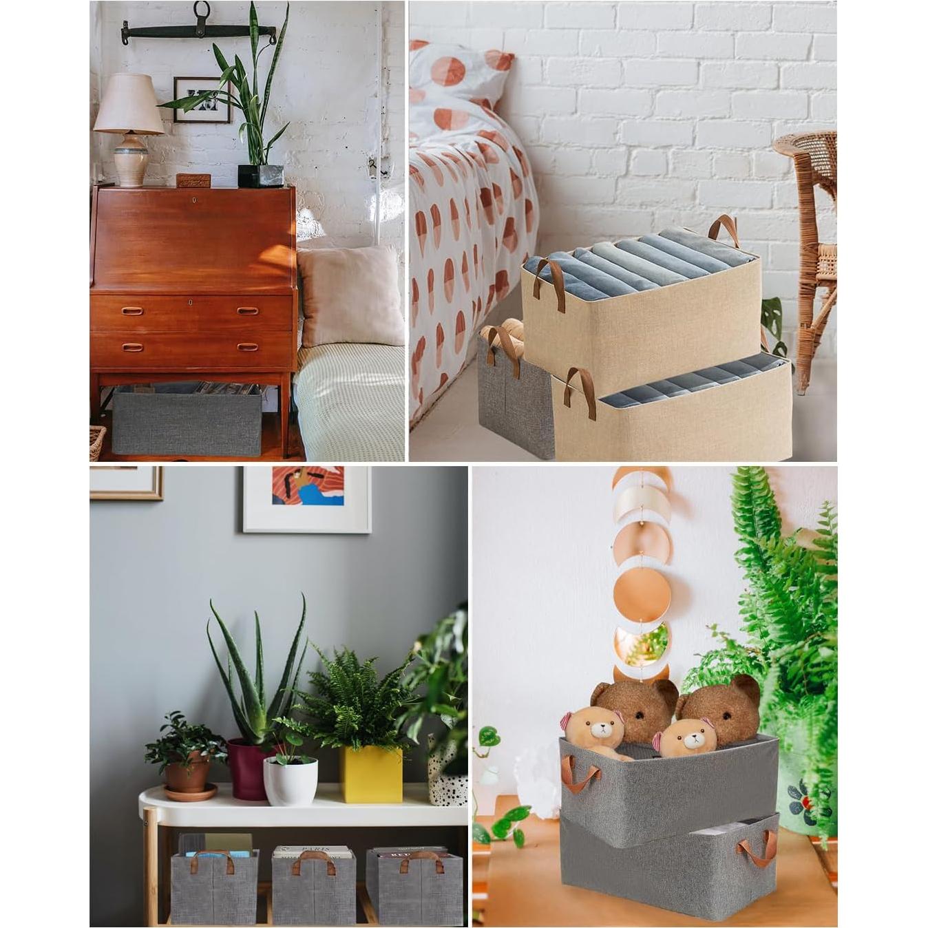 Organizador de Ropa AARAINBOW 4 Pcs Tela y Acero 23L