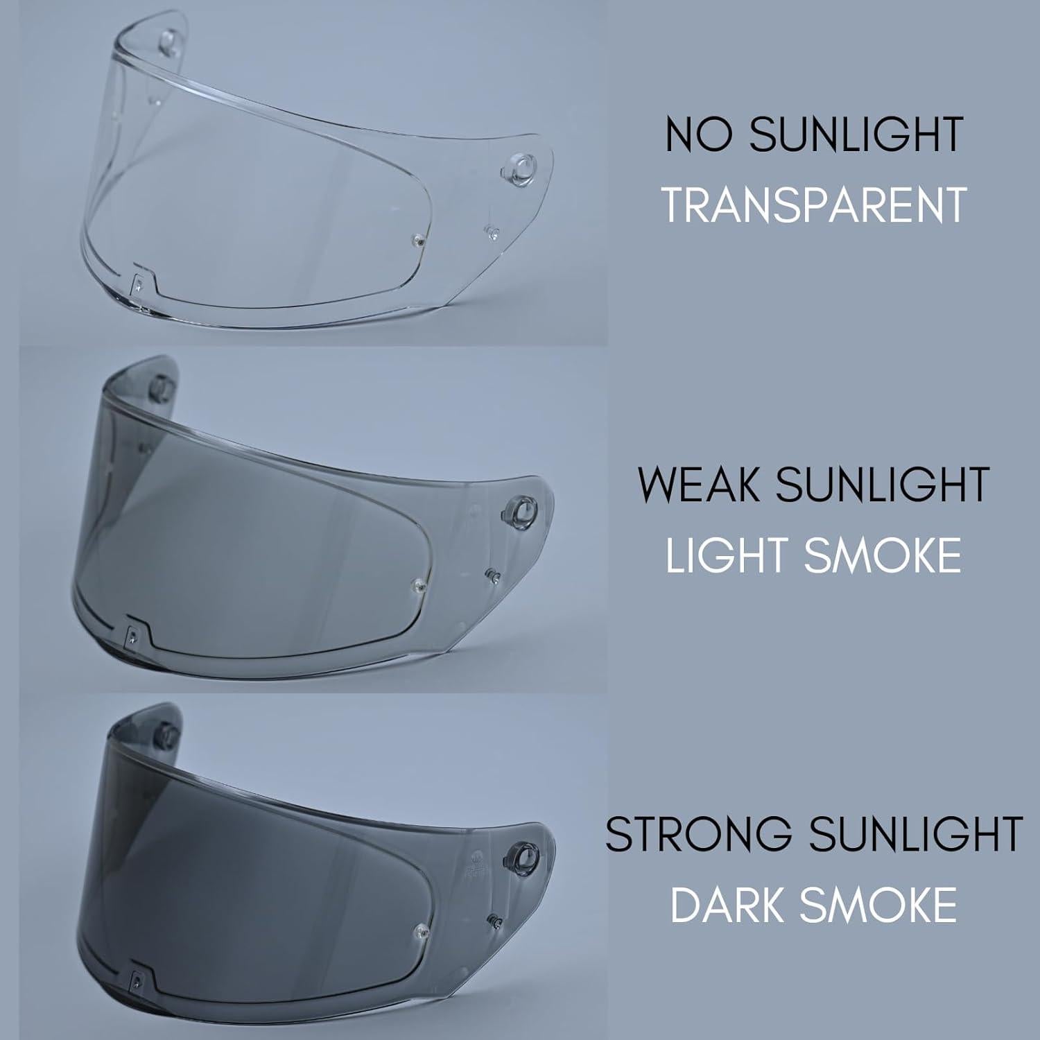 Visera de Casco de Motocicleta Logto FF320/328/353/800 Tinte Humo