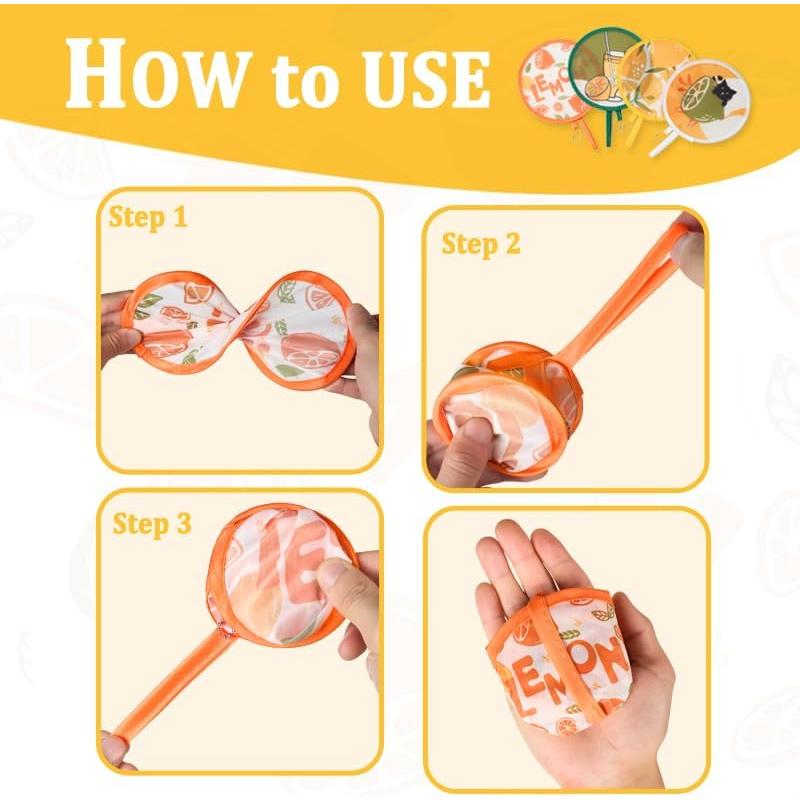 Abanicos Plegables TOGETRUE 4 Pcs Verano 20.1 cm para Mujeres