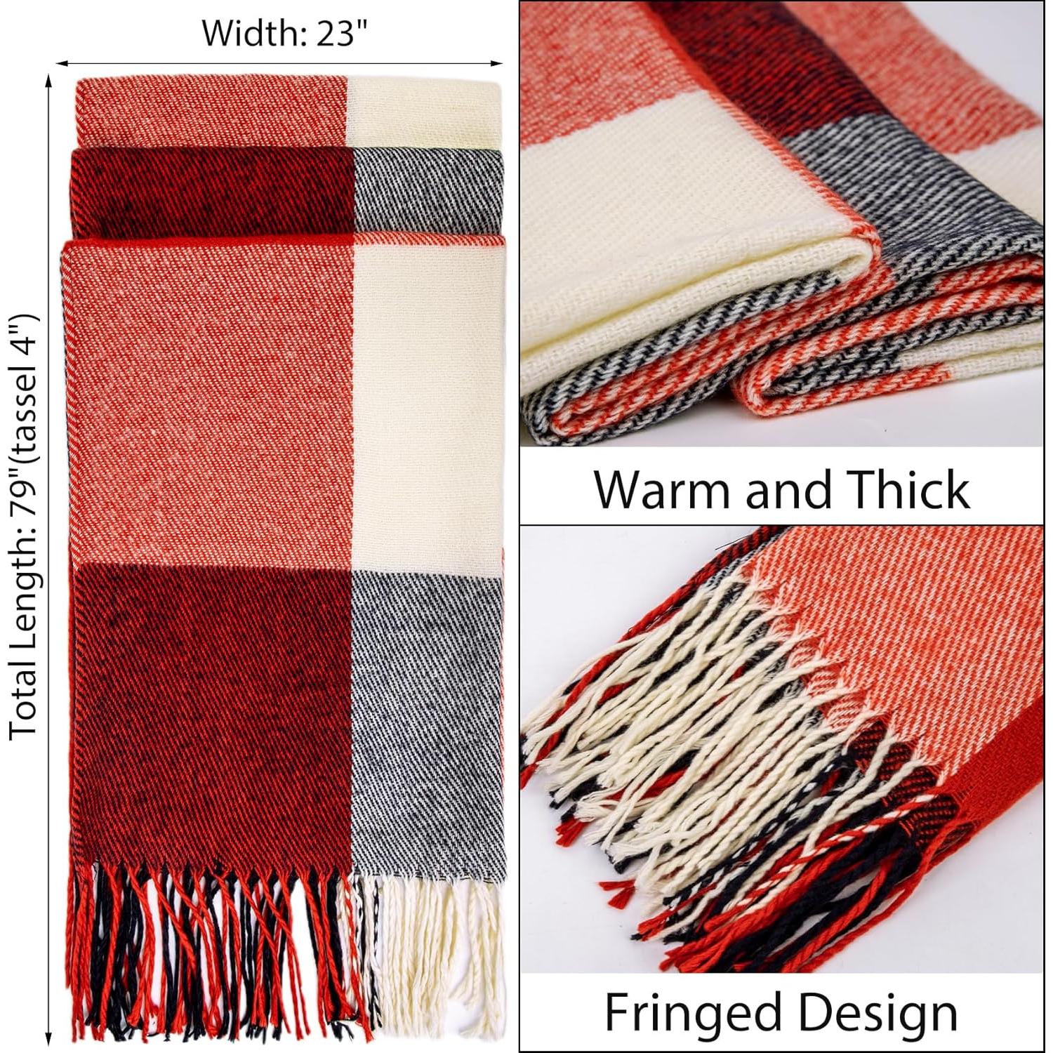 Bufanda de Mujer Loritta Cuadrada Larga Invierno Cálida 200x60 cm