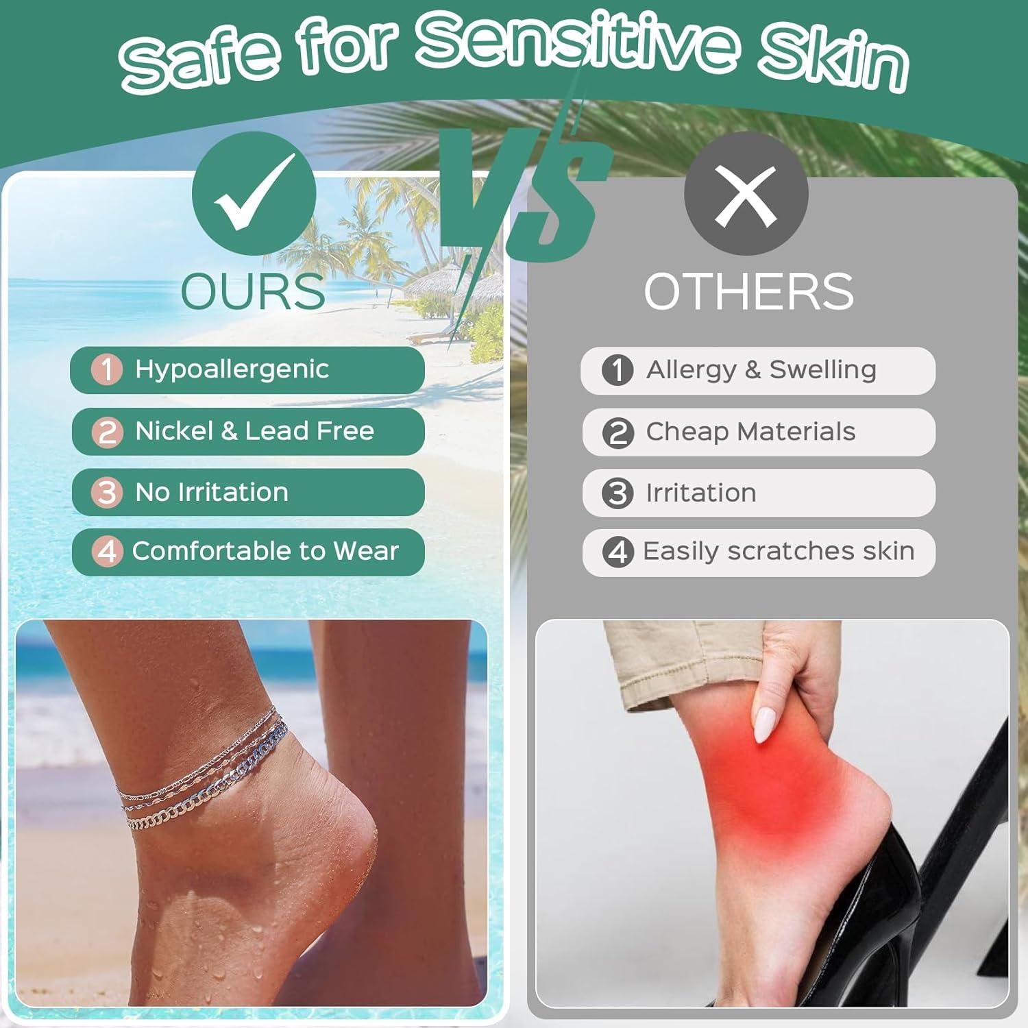 Pulsera de Tobillo ChicSilver de Plata Esterlina 925 para Mujeres