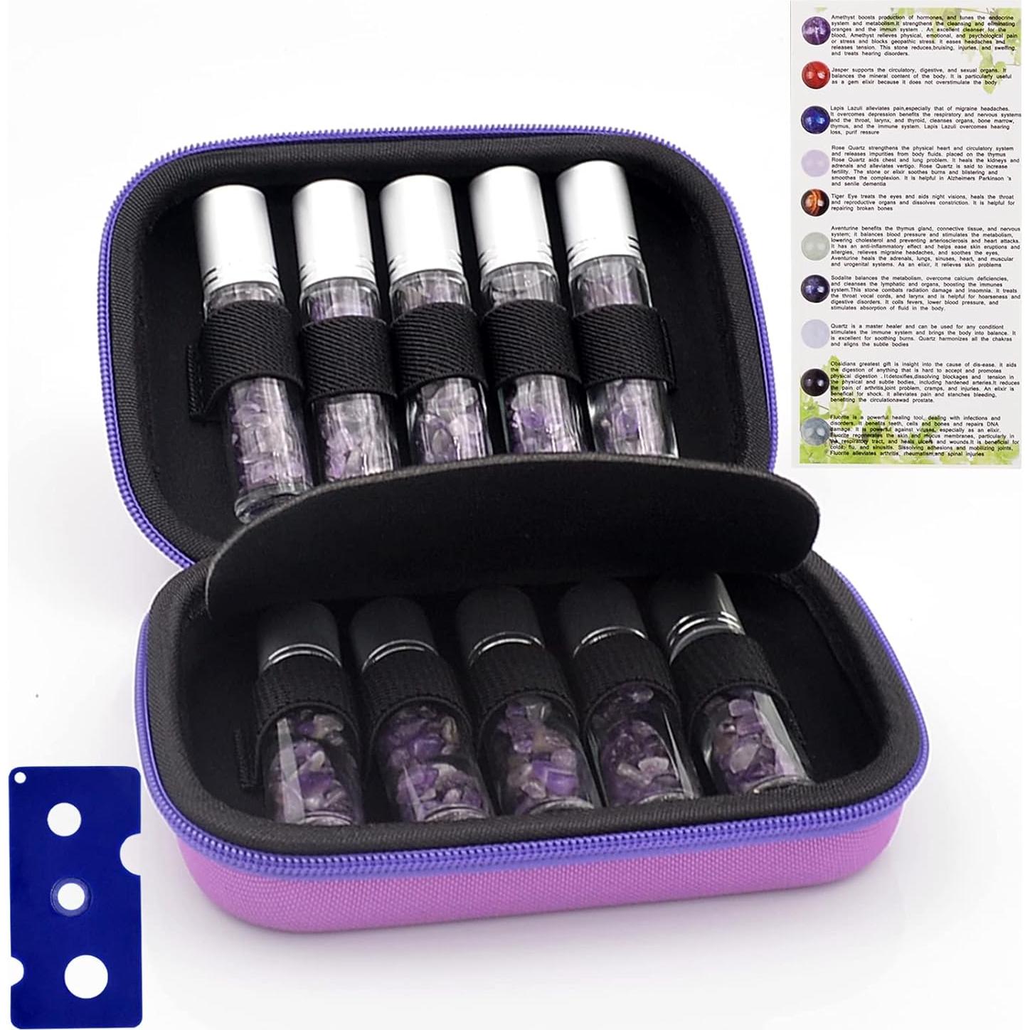 Botellas de Rodillo de Aceite Esencial 10ml Fengshuisale con Estuche