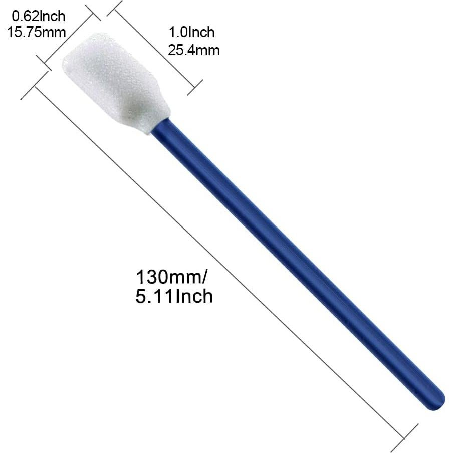 Hisopos de Espuma Wellgler 130mm Sin Pelusa 50pcs Azul Marino