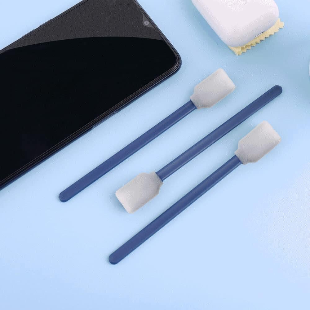 Hisopos de Espuma Wellgler 130mm Sin Pelusa 50pcs Azul Marino