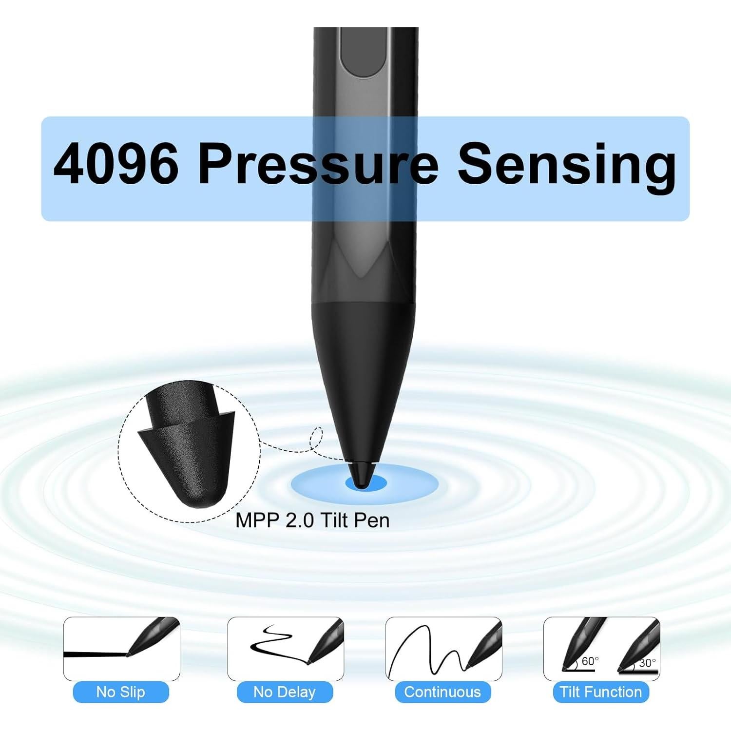 Lápiz Stylus Activo MPP 2.0 para HP Envy x360 Negro