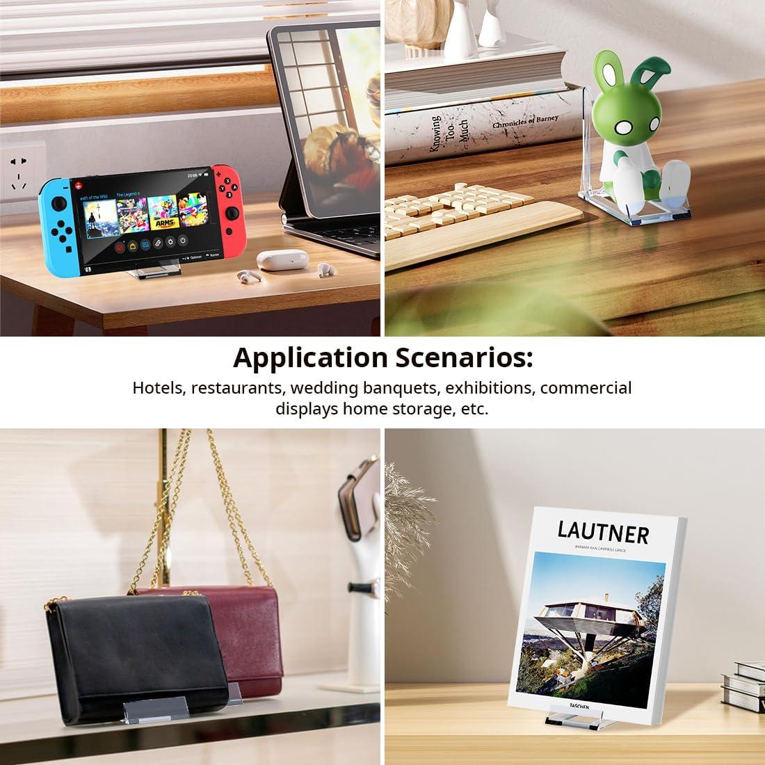 Soporte Acrílico para Libros PPH-Sisy - 8 Pcs, Ajustable