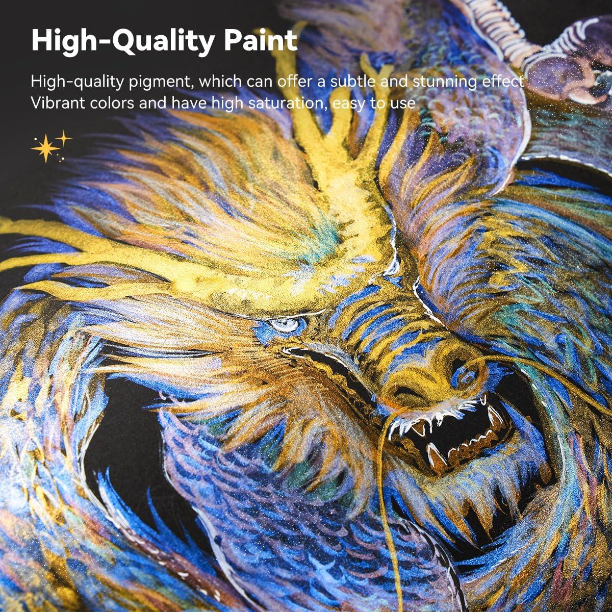 Set de Acuarelas Metálicas LIGHTWISH 8 Colores Aurora con Pincel