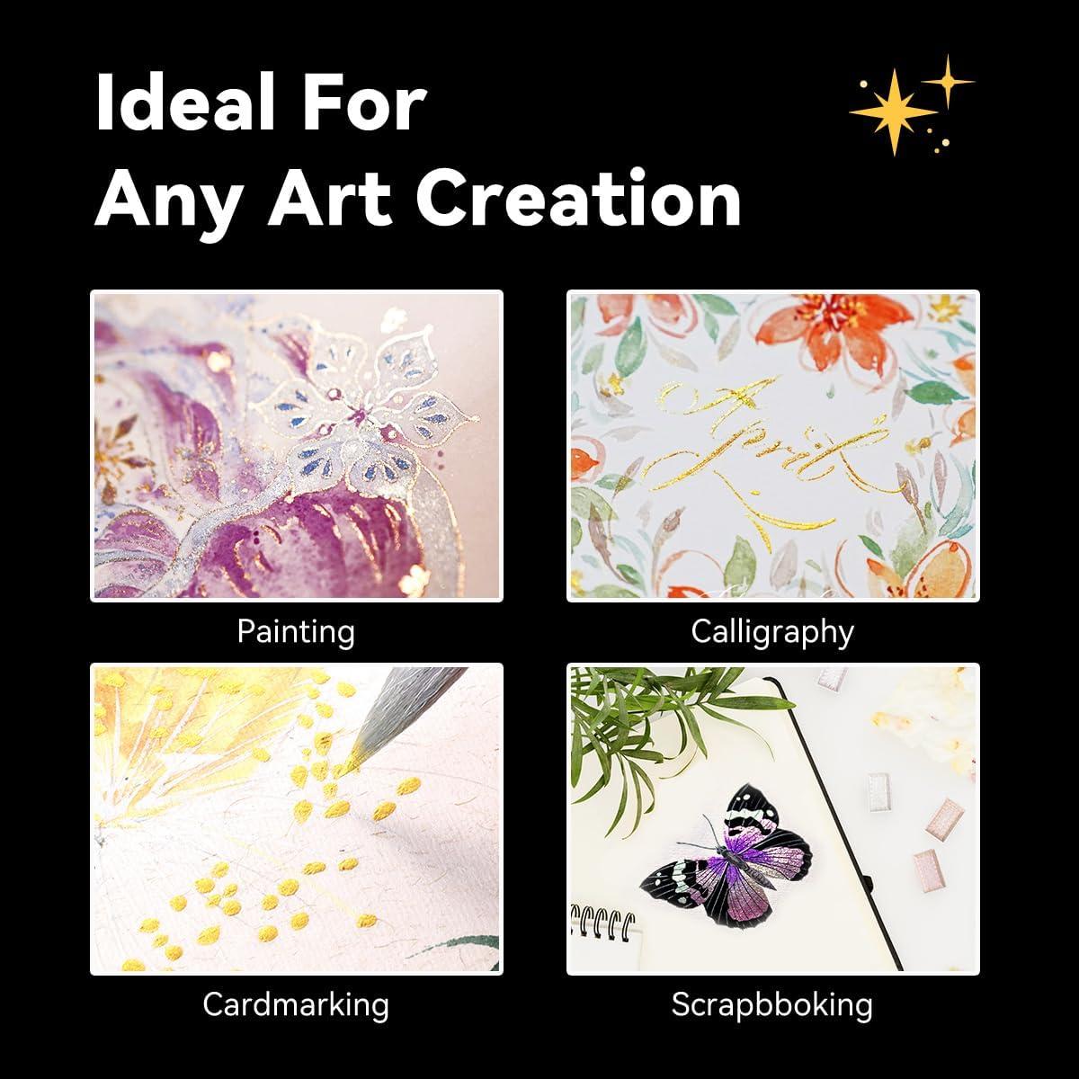 Set de Acuarelas Metálicas LIGHTWISH 8 Colores Aurora con Pincel