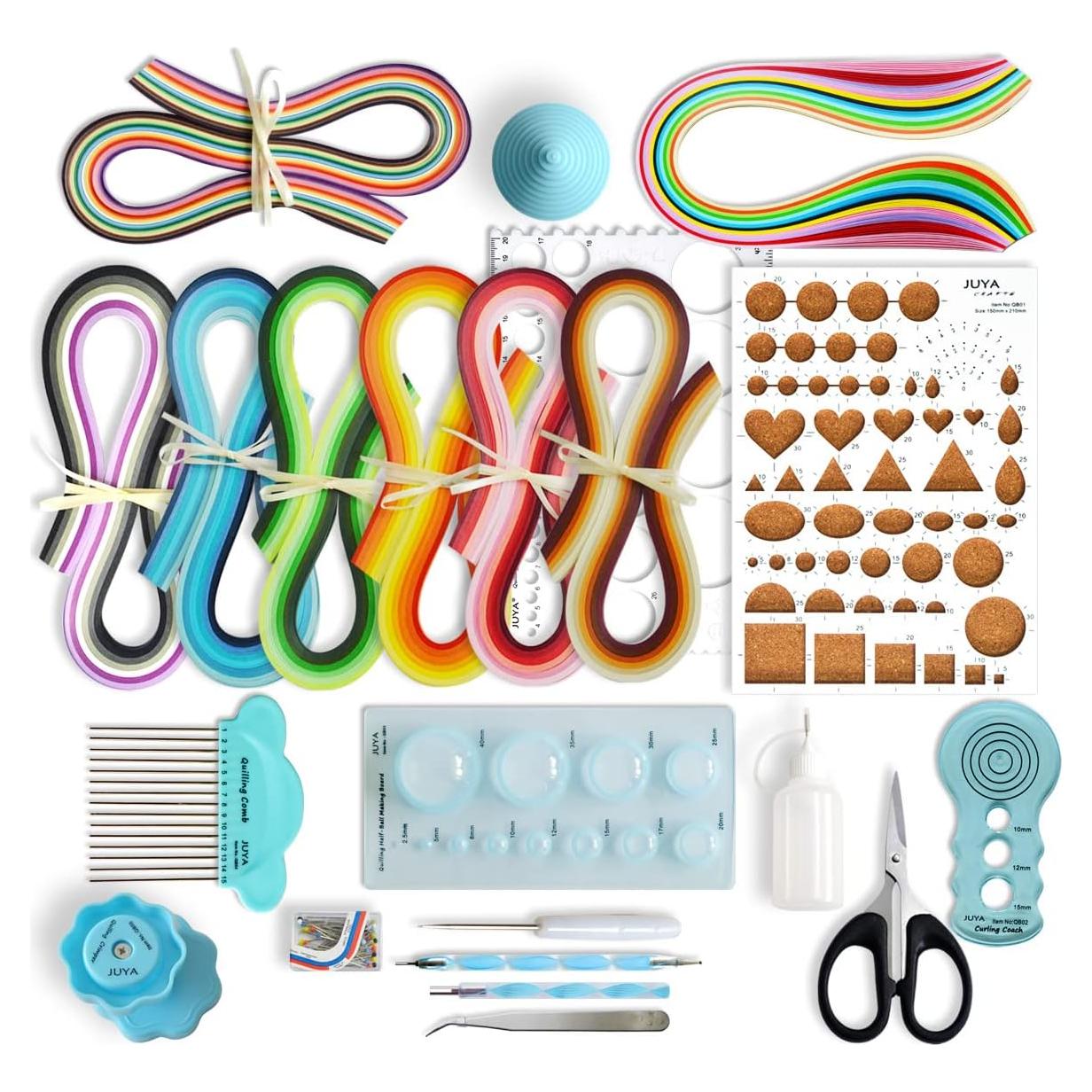 Kit de Quilling de Papel JUYA QK13 con 960 Tiras y Herramientas
