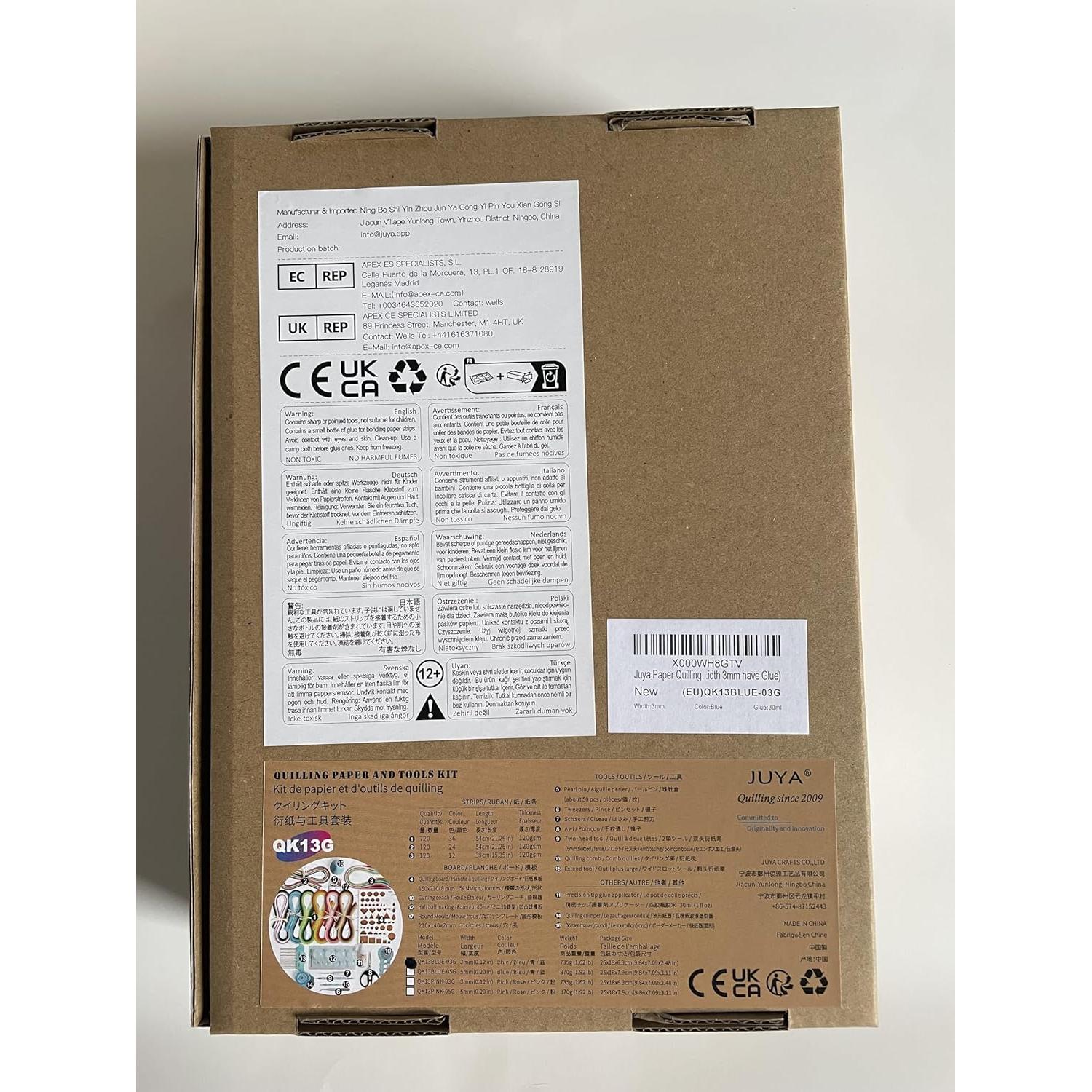 Kit de Quilling de Papel JUYA QK13 con 960 Tiras y Herramientas