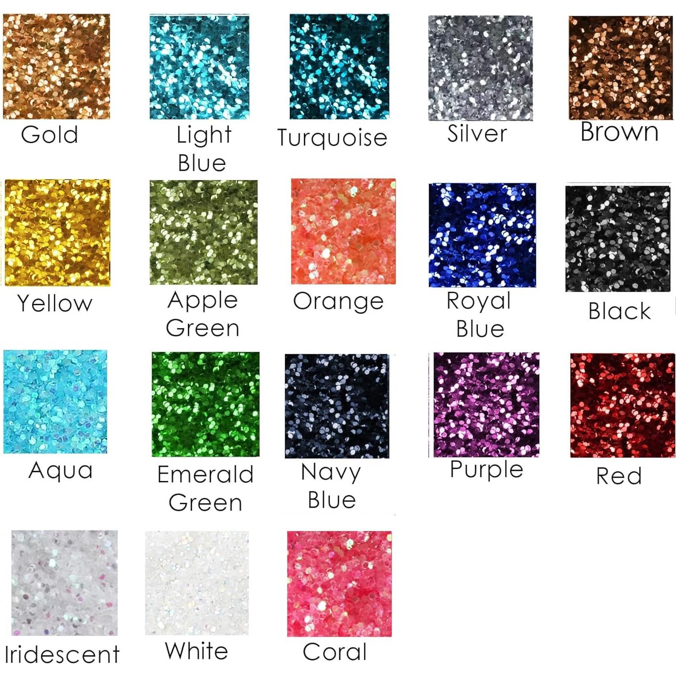 Purpurina Gruesa Craft And Party - 18 Tarros Colores Asortidos