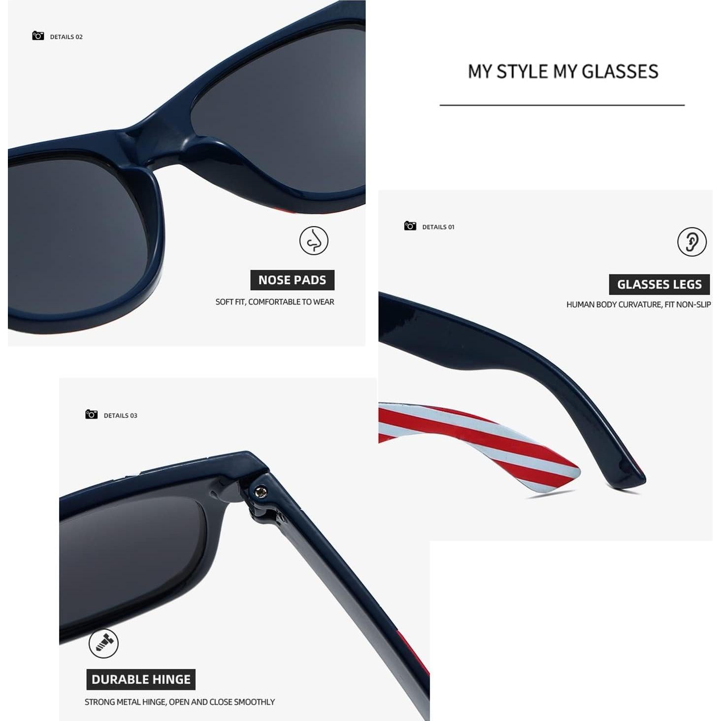 Gafas de sol para niños DOOVID en forma de corazón UV 3-10 años