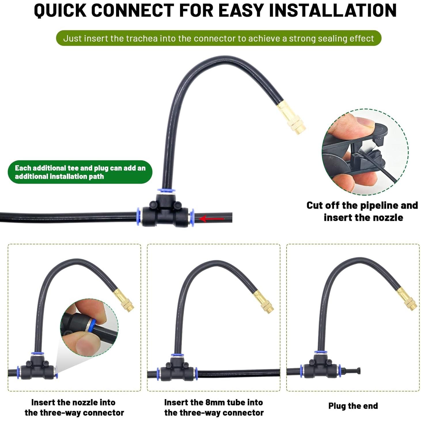 Sistema de Riego por Goteo Ajustable 20FT Thiswing - 5 Boquillas