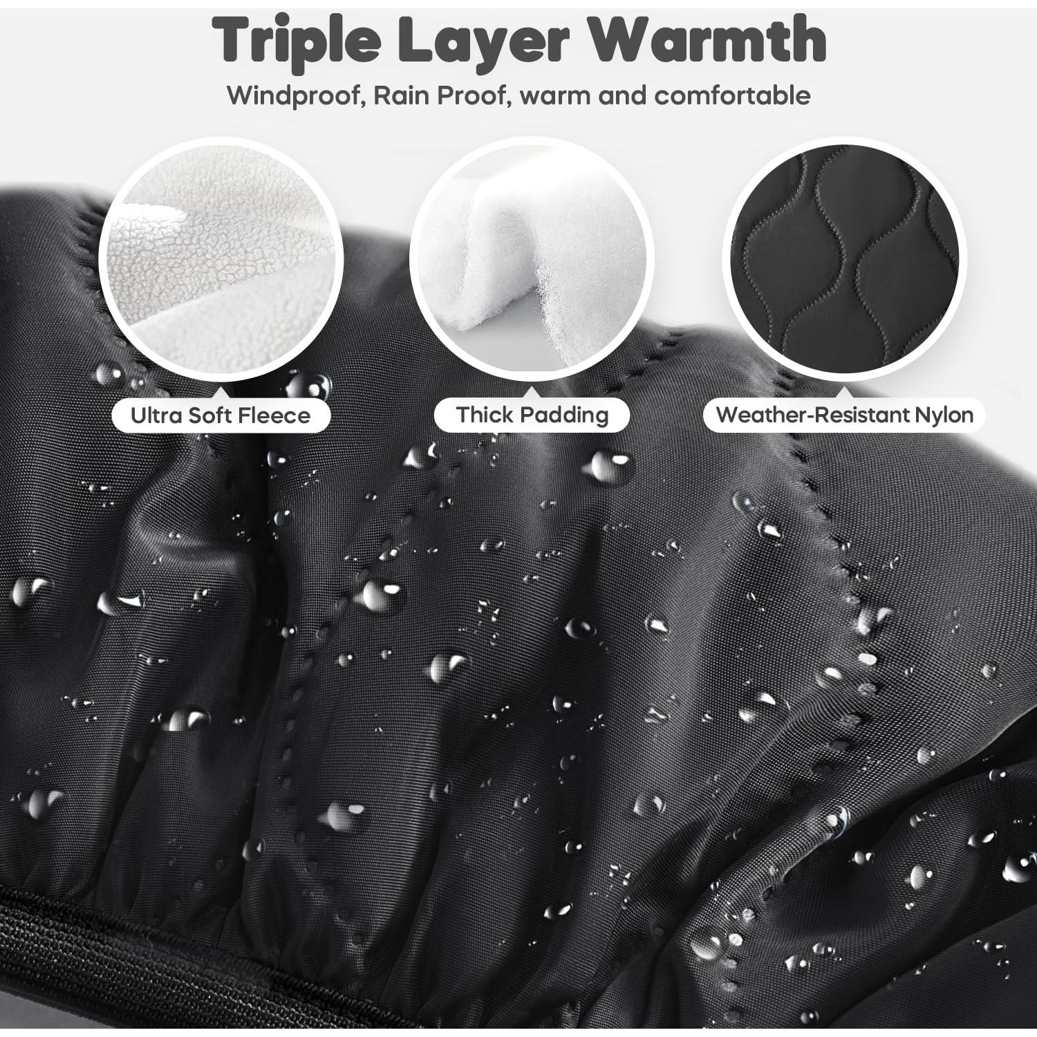 Cubierta de Asiento de Coche para Bebé Invierno Mamatepe Negra