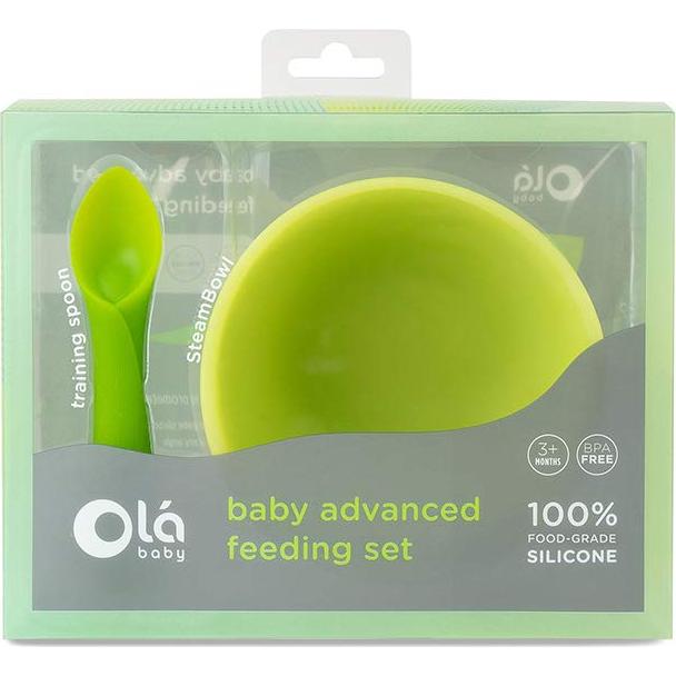Set de Alimentación Avanzado Olababy 2 Piezas Silicona Kiwi