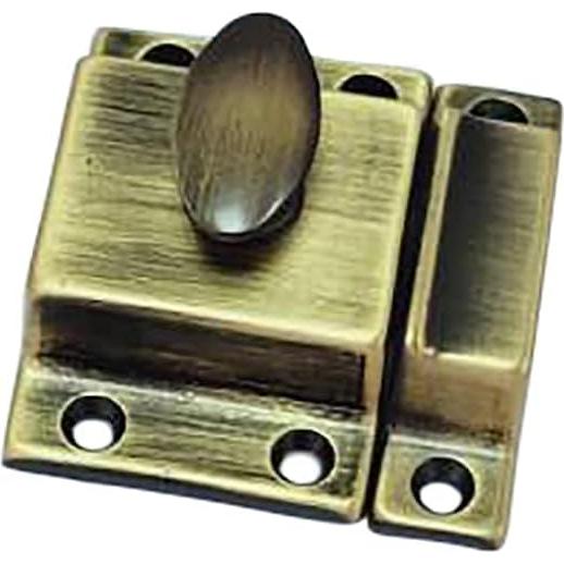 Cerradura de Gabinete Ovalada QCAA de Latón Antiguo 5.08 cm