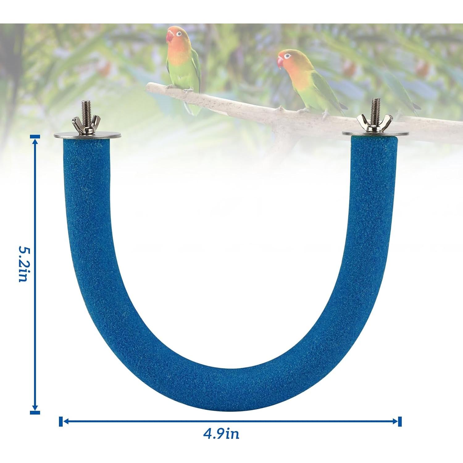 Percha para Loro Rypet 12x16cm Arena Cuarzo Superficie Rugosa