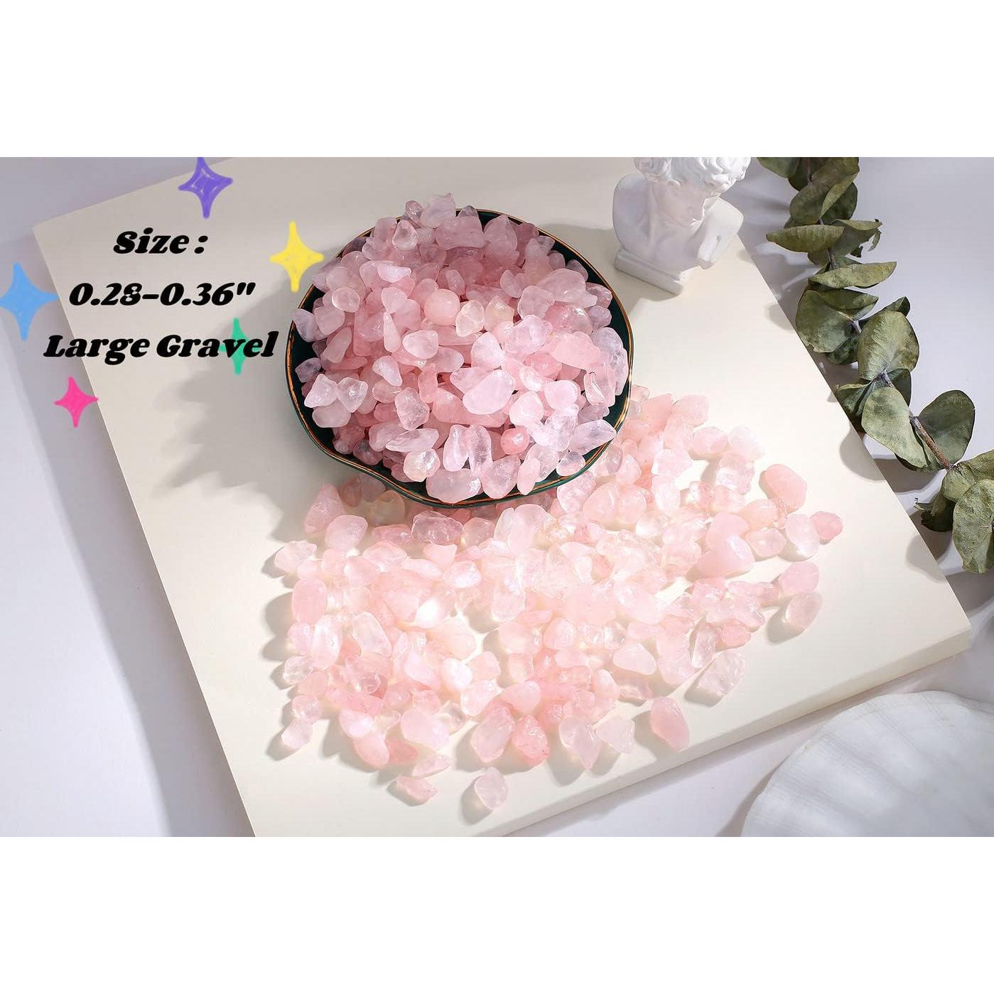 Grava de Cuarzo Rosa Pulido 0.25kg - Piedras Curativas Decorativas