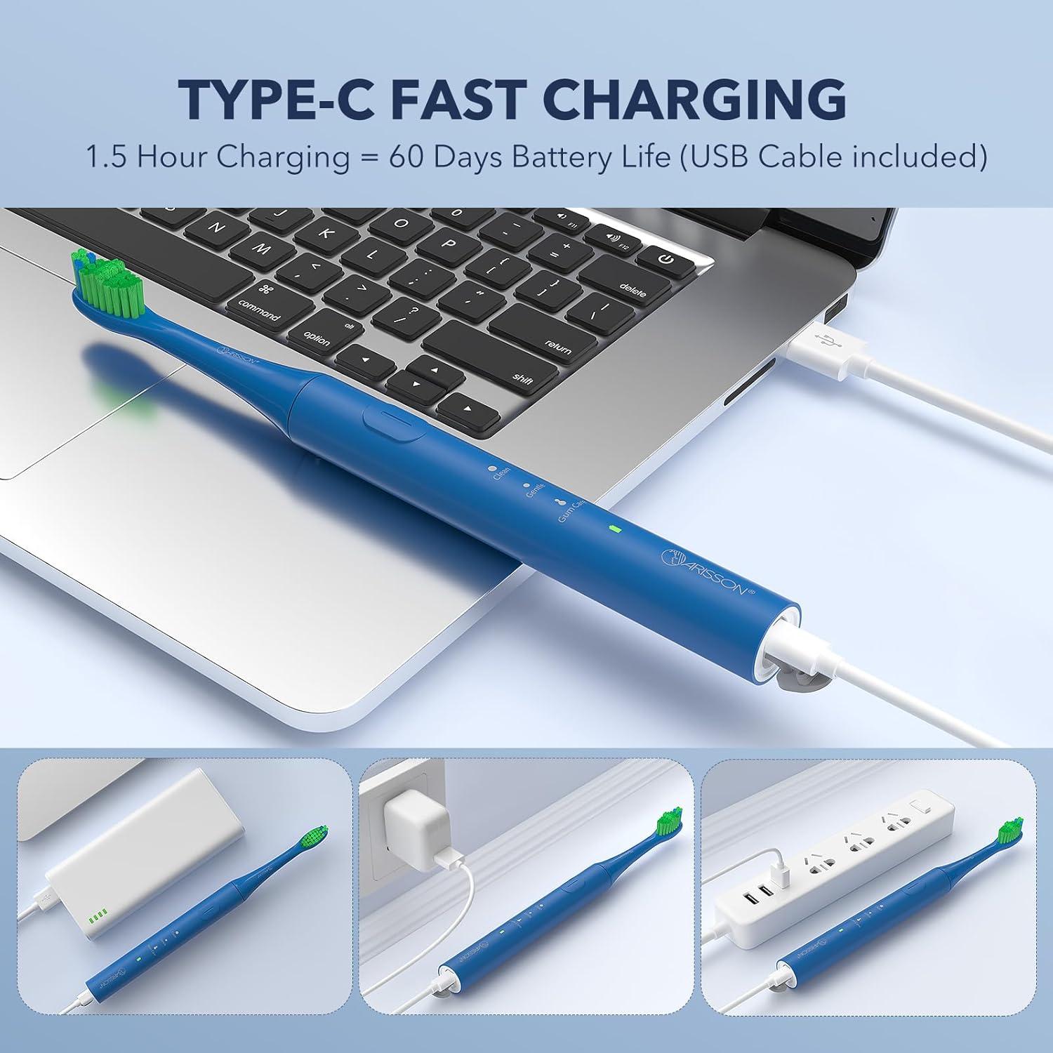 Cepillo de dientes eléctrico ARISSON A3 Sonic 40,000 VPM Azul