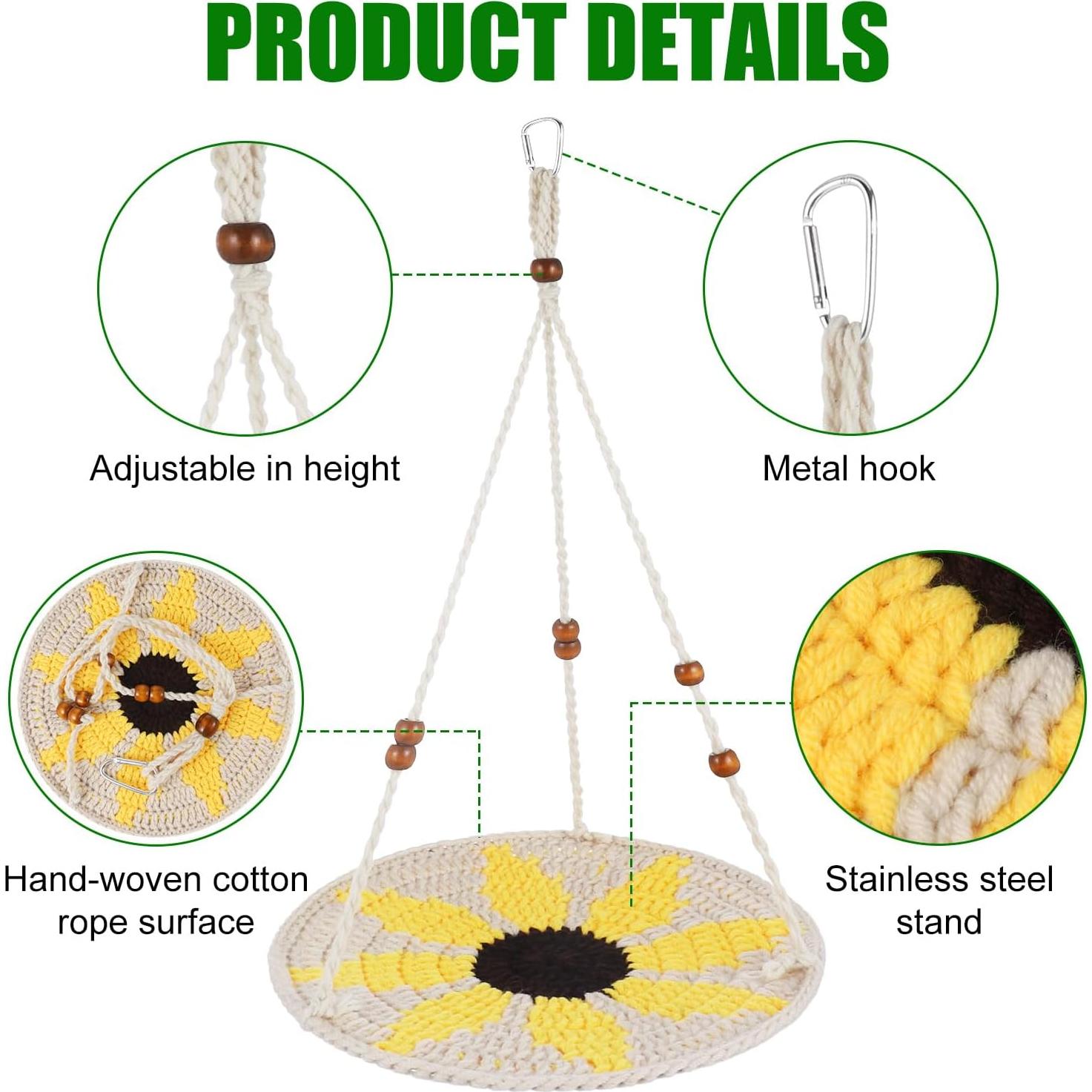 Hamaca para Reptiles Jspupifip 21x45cm Beige y Amarillo