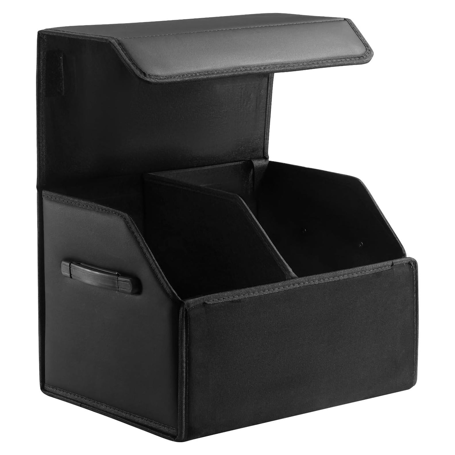 Organizador de Maletero Fyzeoty de Cuero Plegable 39L Negro