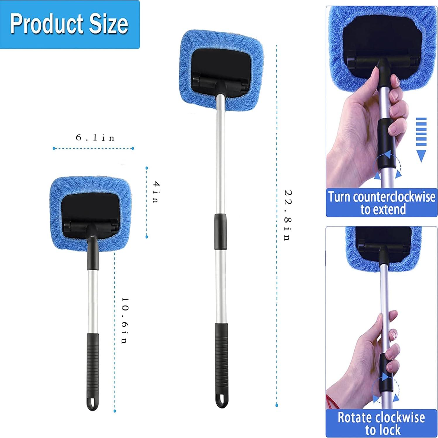 ASAHEL Kit de Limpieza de Parabrisas con Mango Extensible