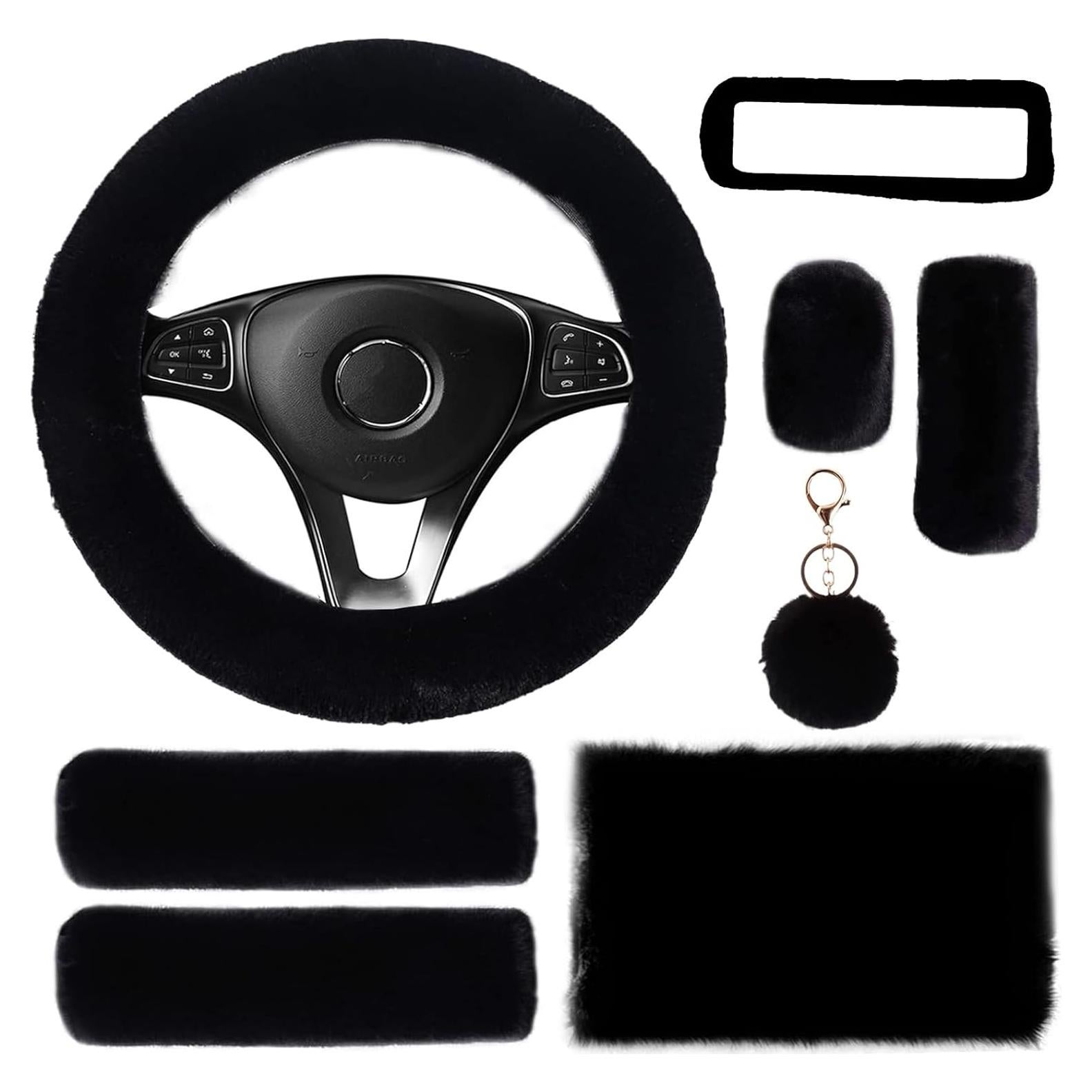 Juego de 8 Piezas de Accesorios de Coche LUOYOYY Negro