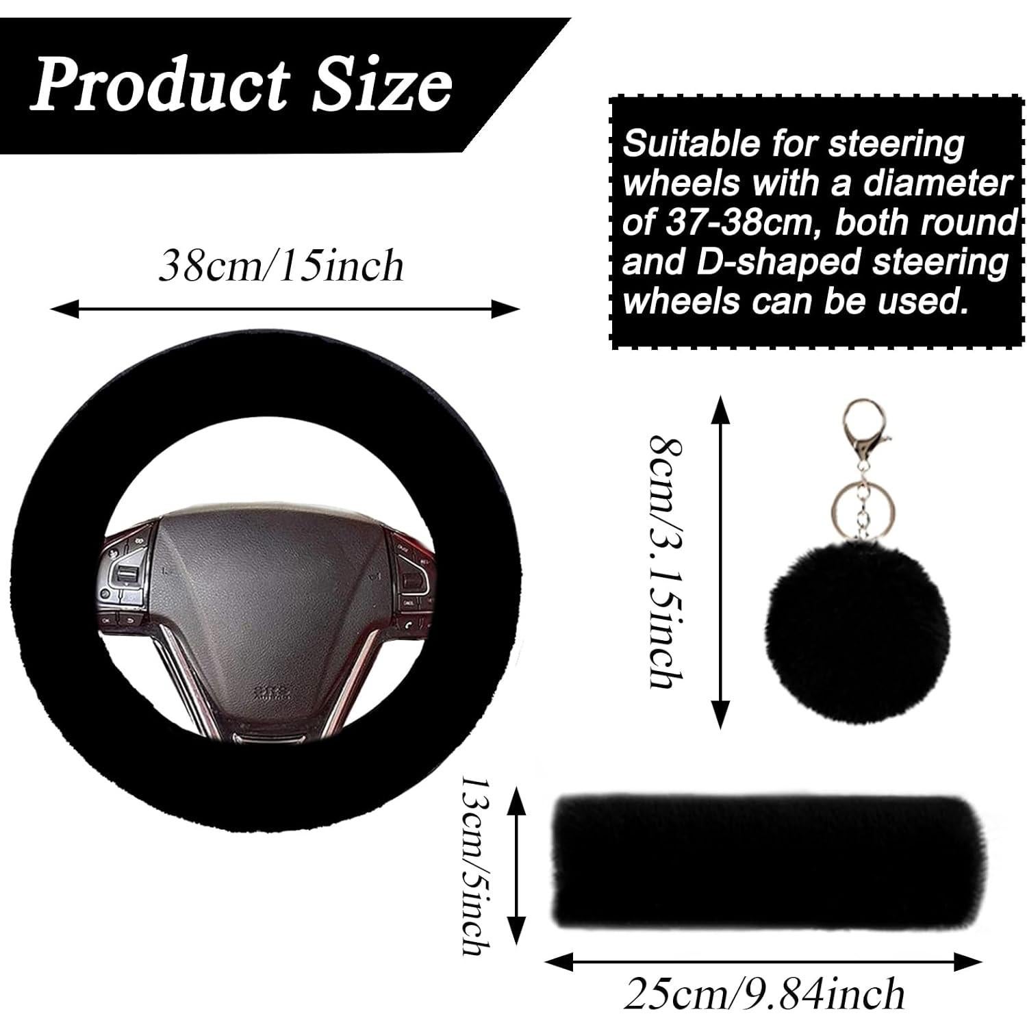 Juego de 8 Piezas de Accesorios de Coche LUOYOYY Negro