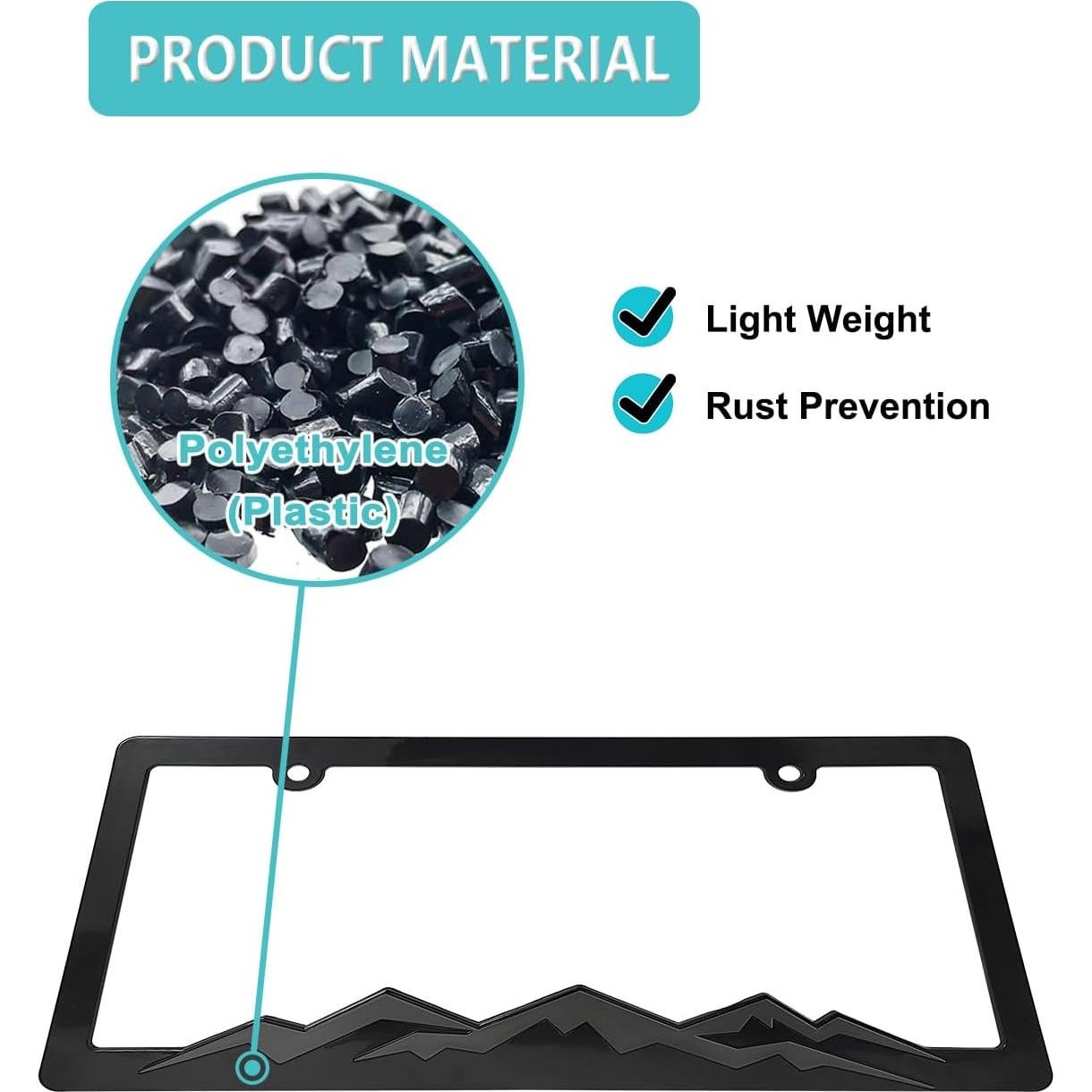 Marco de Placa de Licencia NJNYLLC Negro Universal 30.5x15.2cm