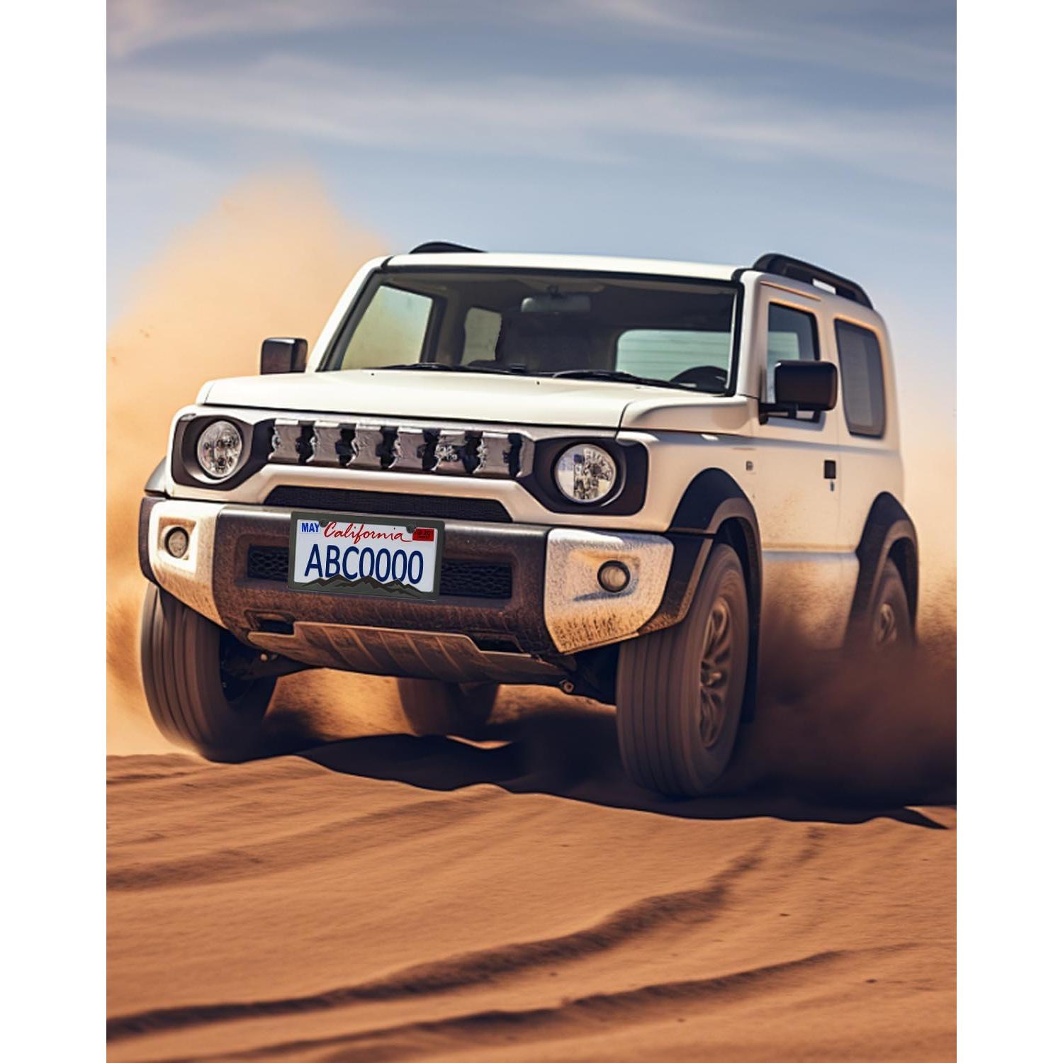 Marco de Placa de Licencia NJNYLLC Negro Universal 30.5x15.2cm