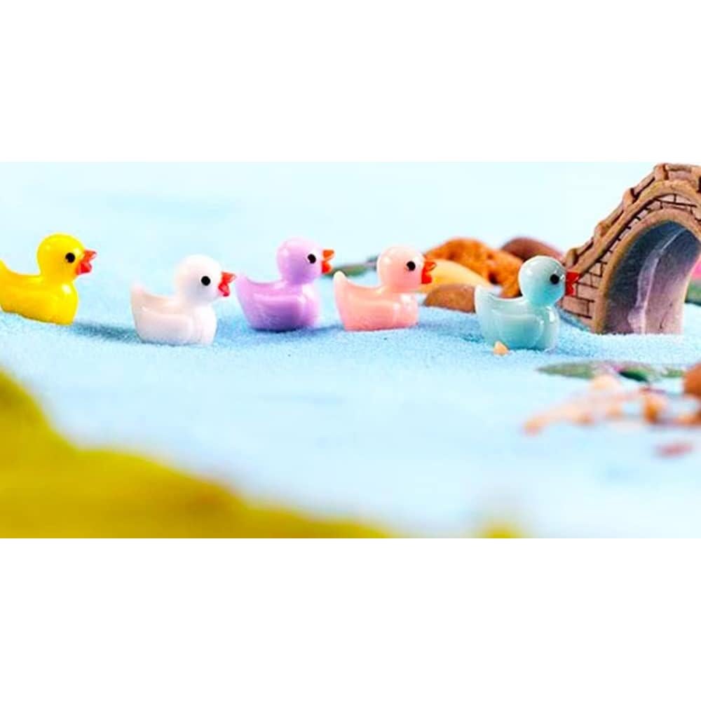 110 Mini Patos de Resina Multicolor Rifang para Manualidades
