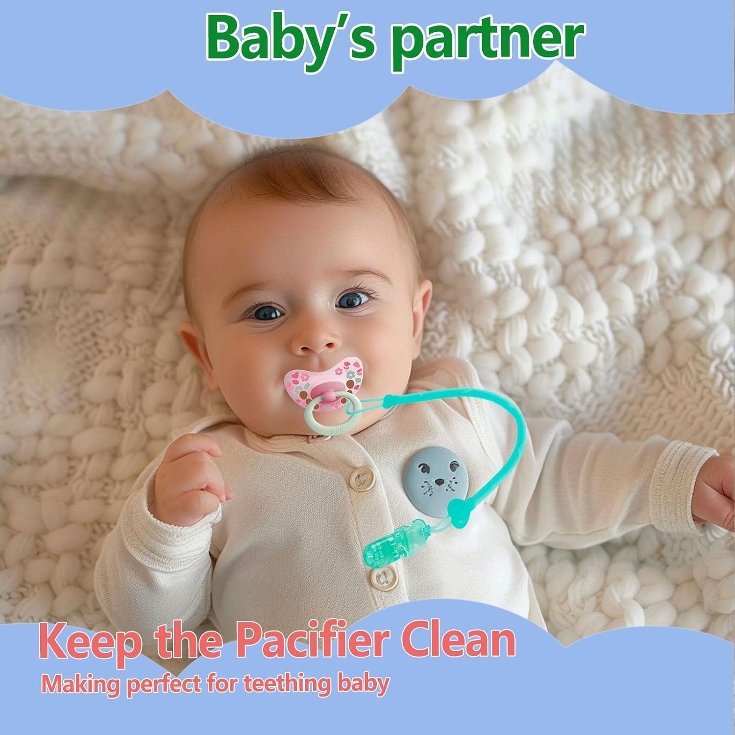 Clip Sostenedor de Chupete Silicona Berggers 5 Colores