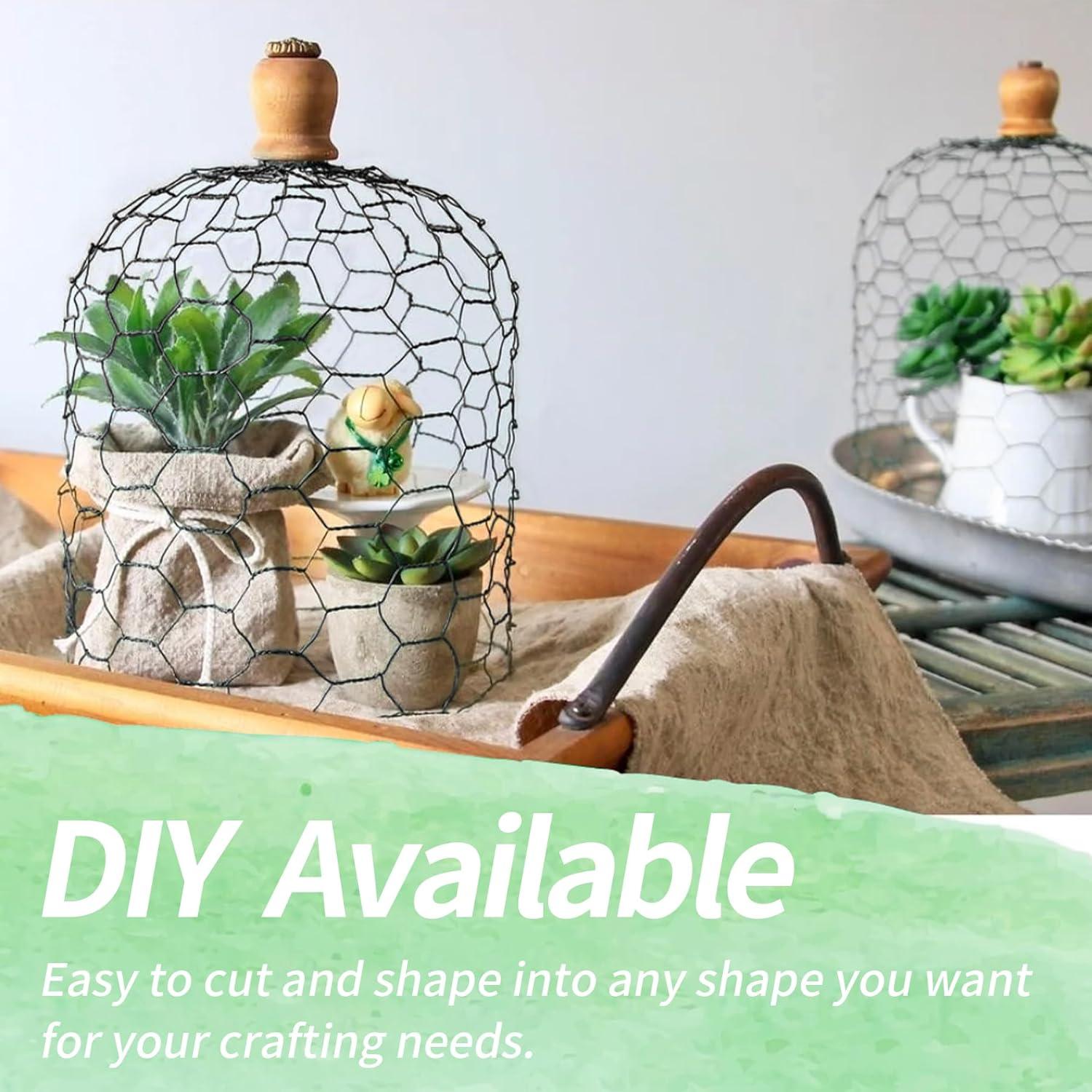 Malla de Alambre de Pollo Galvanizada Miuwauer 0.35x6m PVC Negro