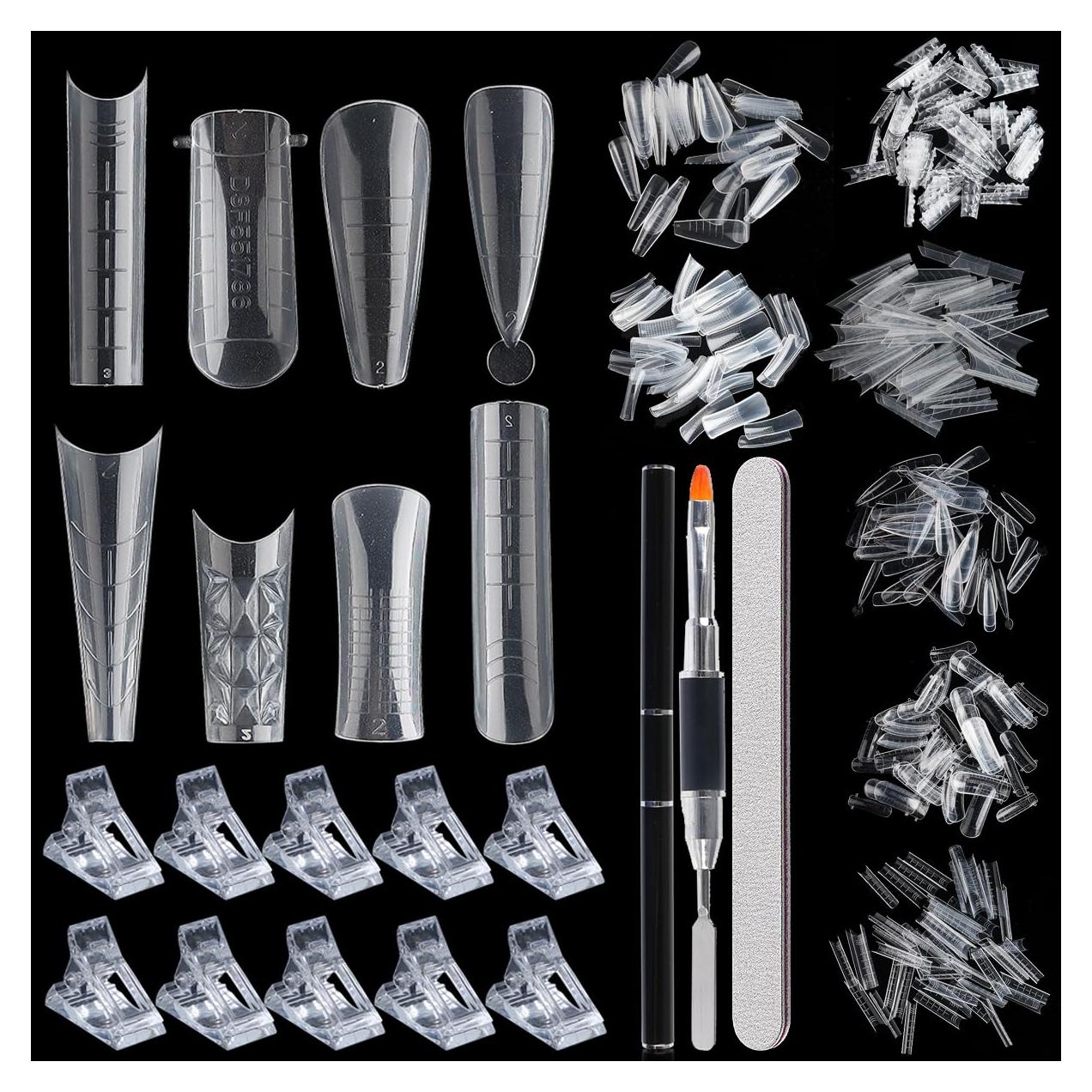 Kit de Extensión de Uñas Sotong 480pcs Formas Dual y Herramientas