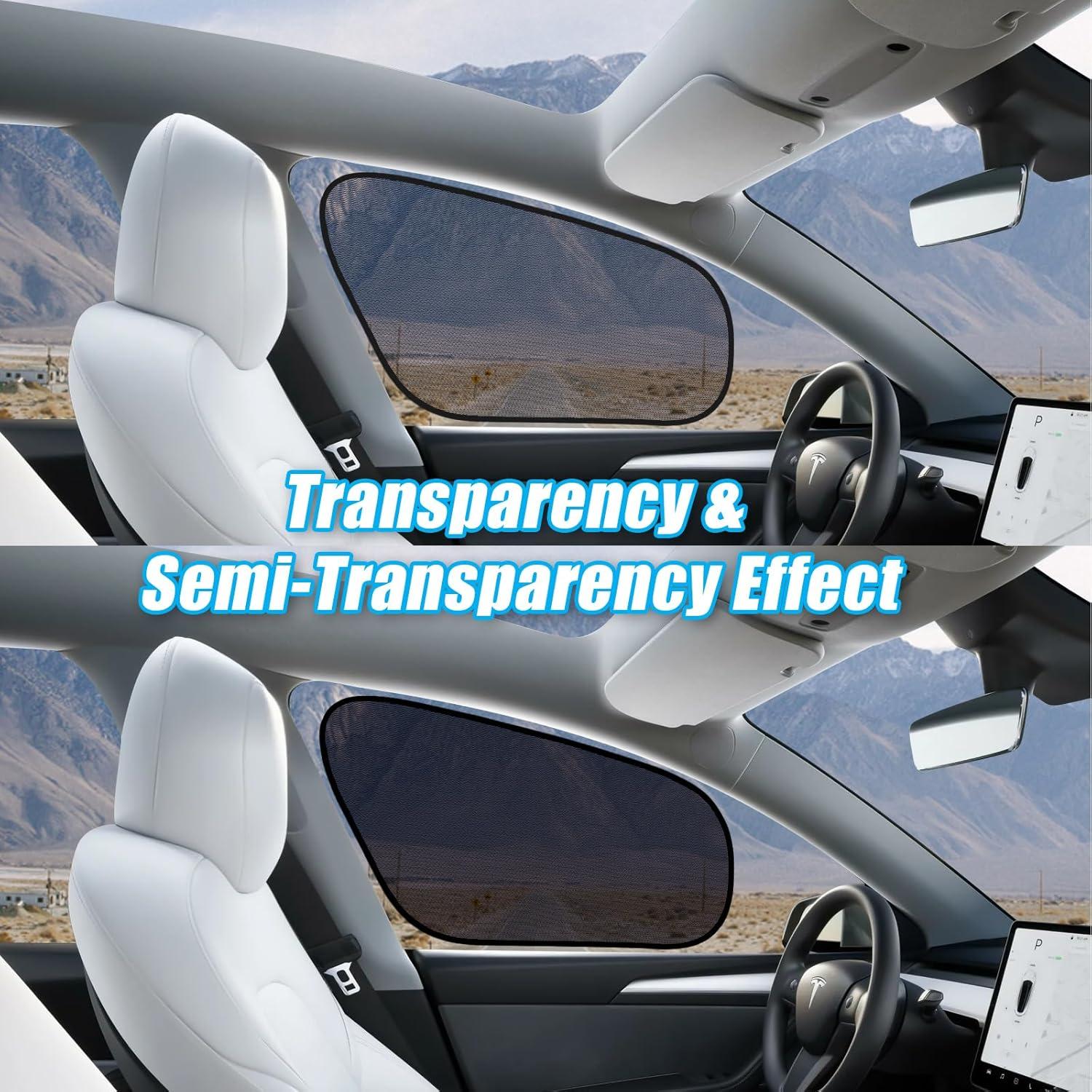 Sombrilla para Ventanas Tesla Modelo Y ZATOOTO 2020-2024 Semi-Transparente