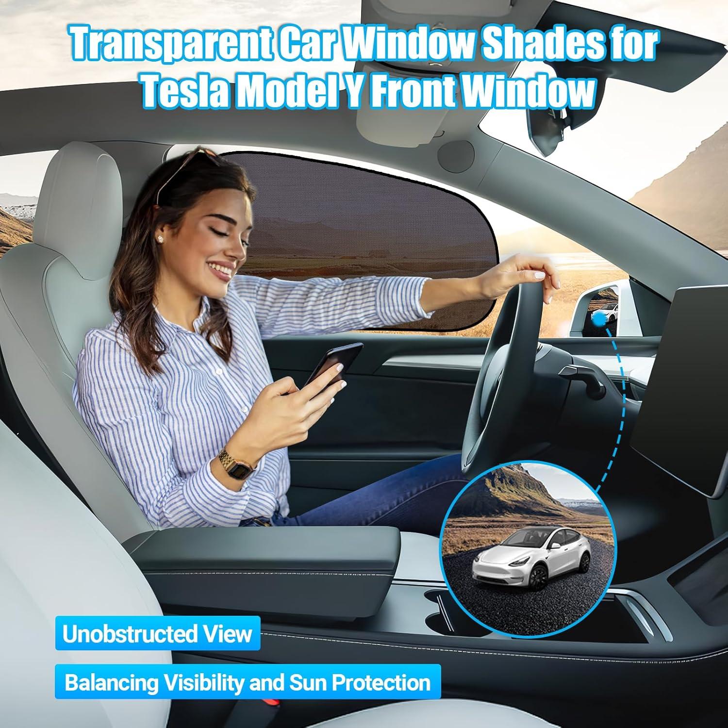 Sombrilla para Ventanas Tesla Modelo Y ZATOOTO 2020-2024 Semi-Transparente