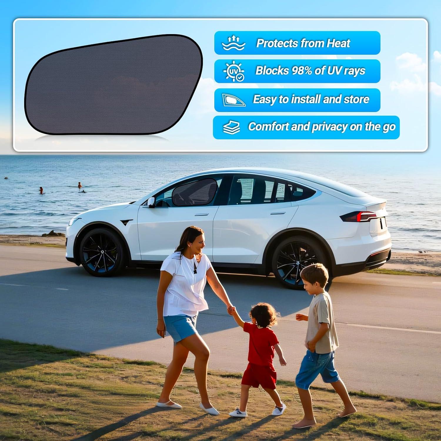 Sombrilla para Ventanas Tesla Modelo Y ZATOOTO 2020-2024 Semi-Transparente