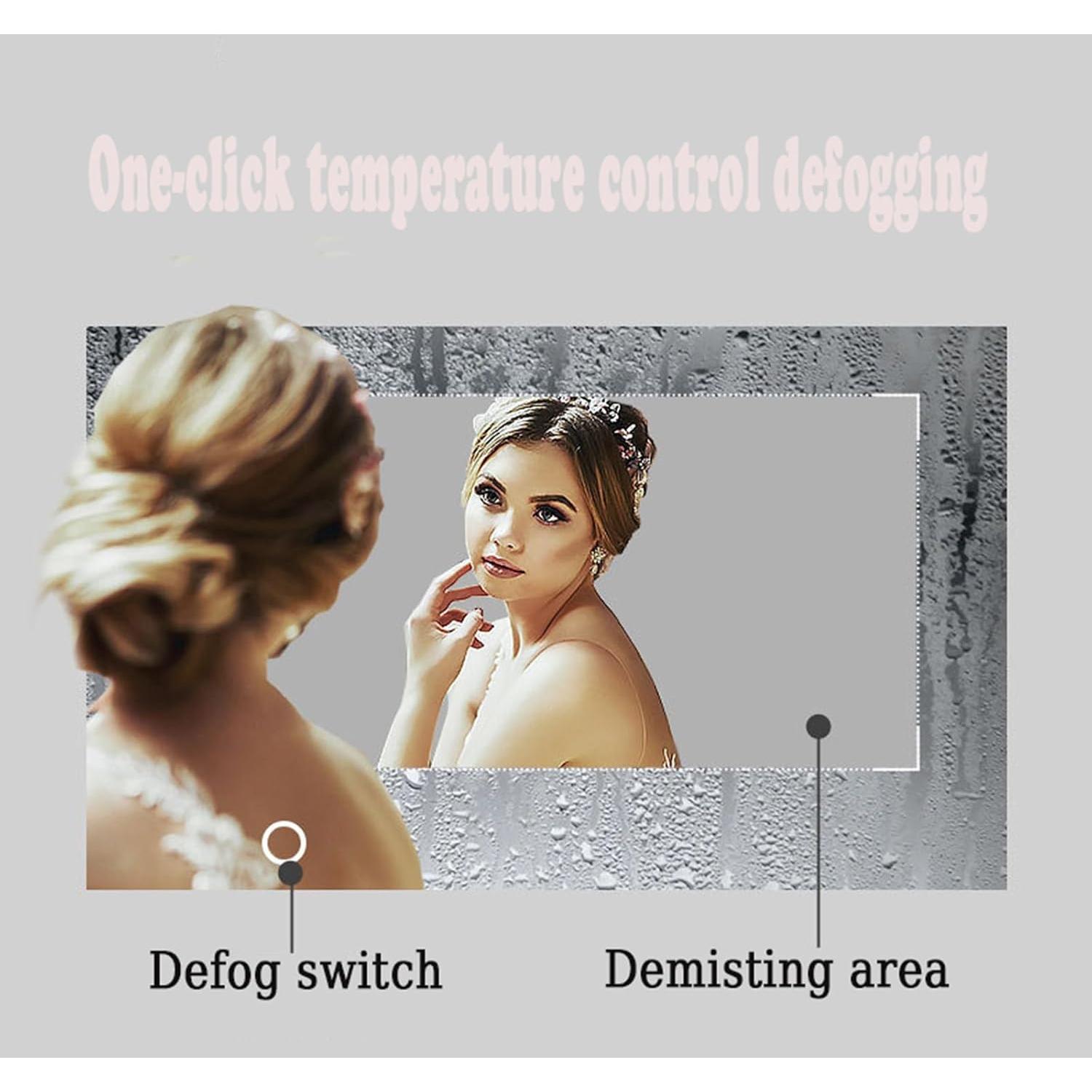 Espejo LED de Media Luna WWWHZGYS 119.38x61 cm Retroiluminado