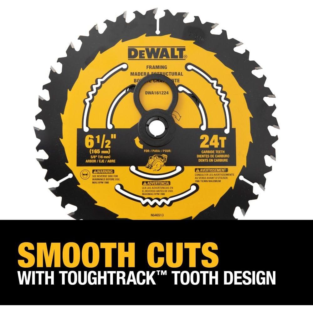 Sierra Circular DEWALT 6.5" 24 Dientes Carburo DWA161224