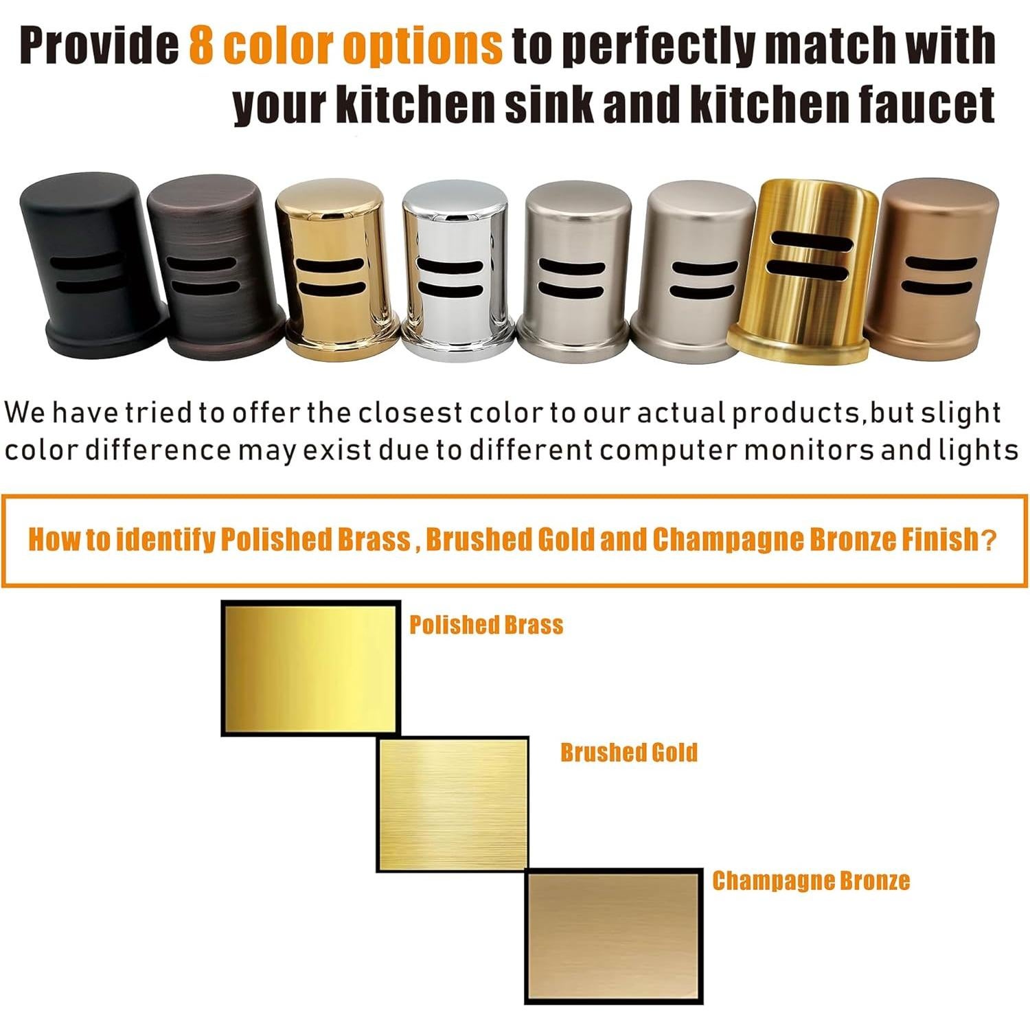 Tapa de aire dorada cepillada PetrelWing para lavavajillas