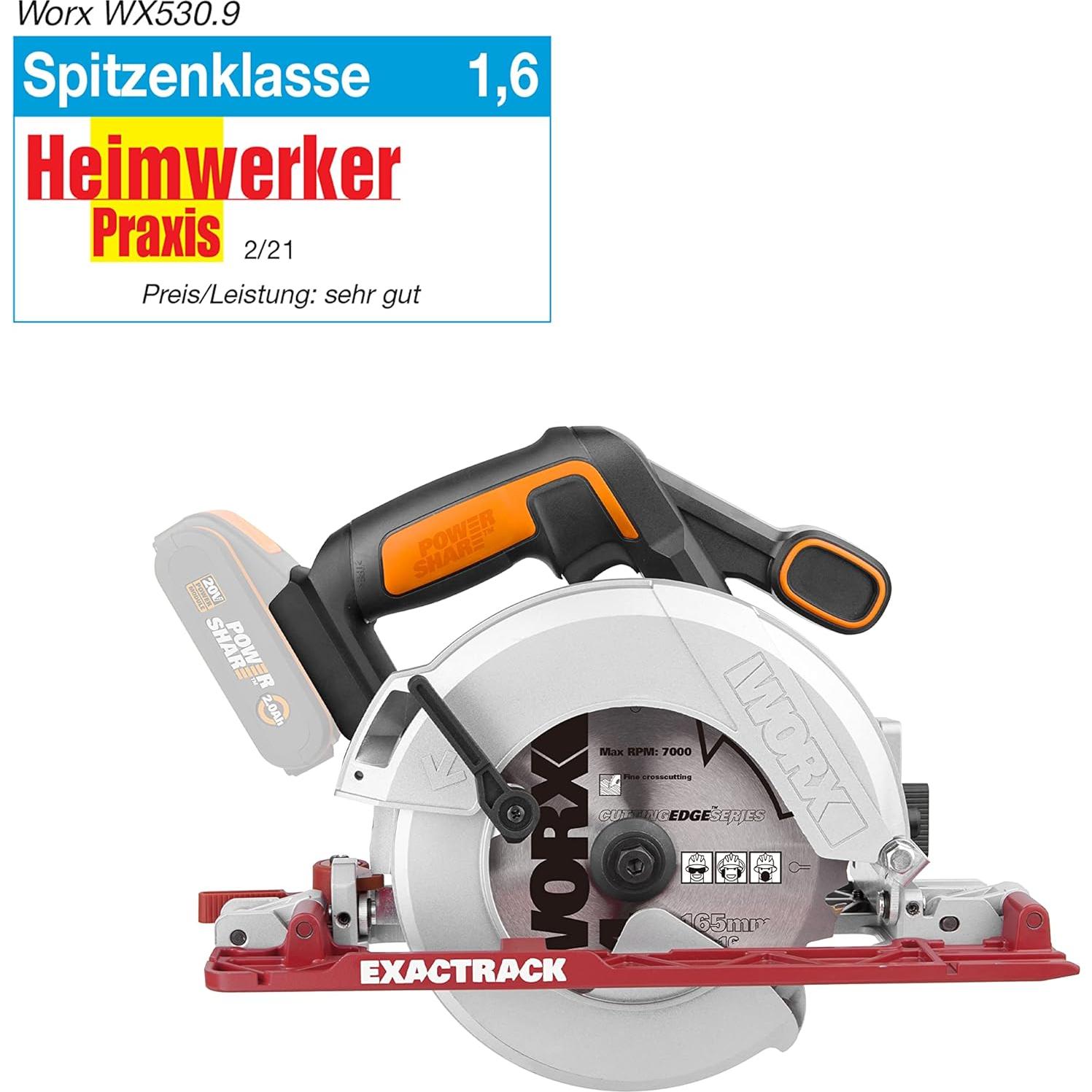 Sierra Circular Worx WX530 Exactrack 20V 4900 RPM