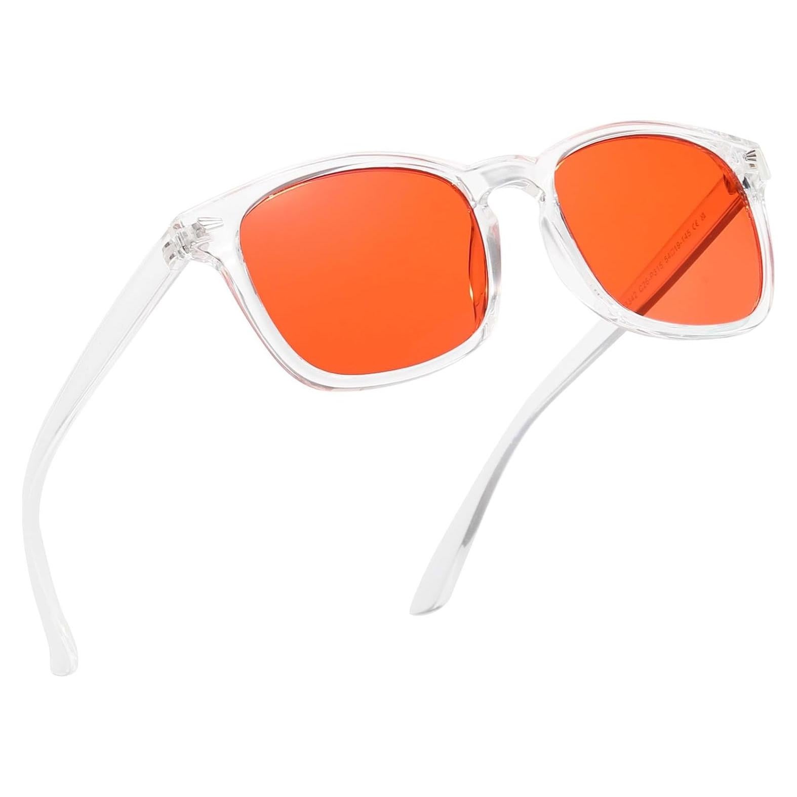 Gafas Anti Luz Azul Naranja Claro para Mujeres y Hombres