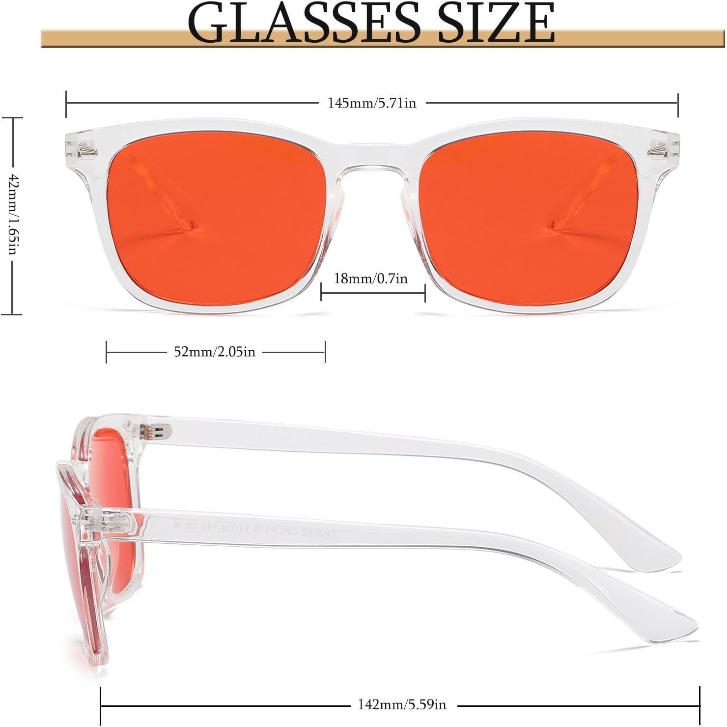Gafas Anti Luz Azul Naranja Claro para Mujeres y Hombres